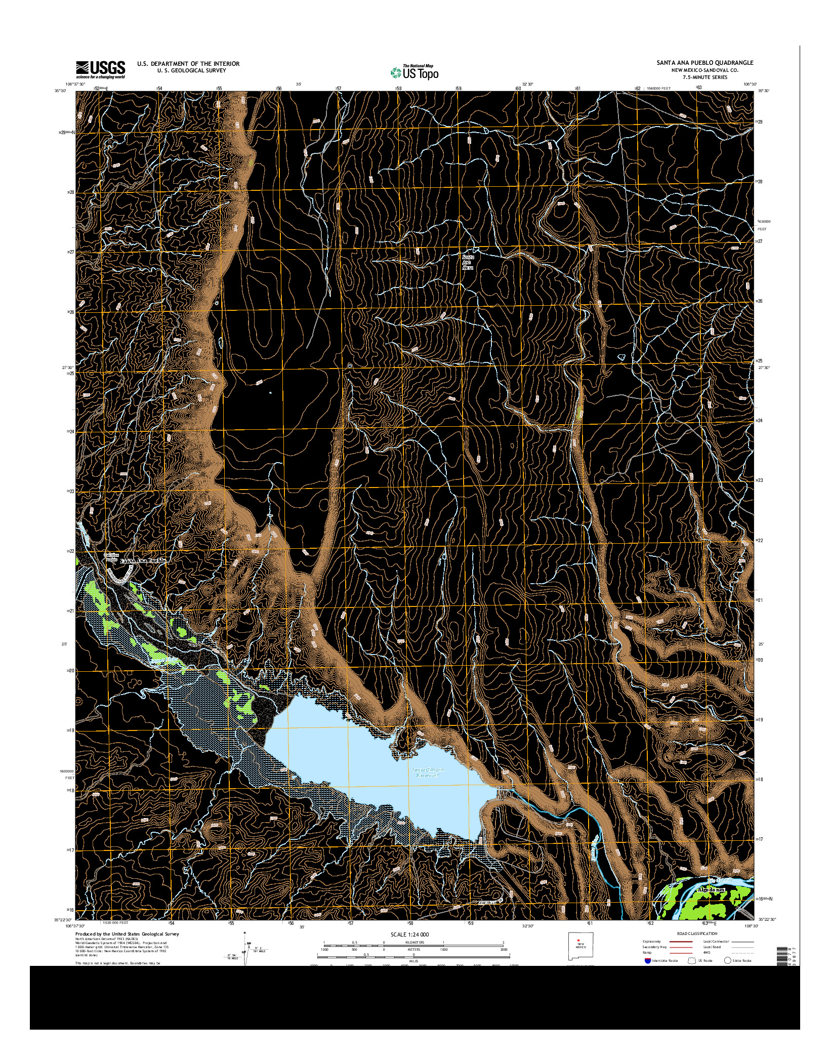 USGS US TOPO 7.5-MINUTE MAP FOR SANTA ANA PUEBLO, NM 2013