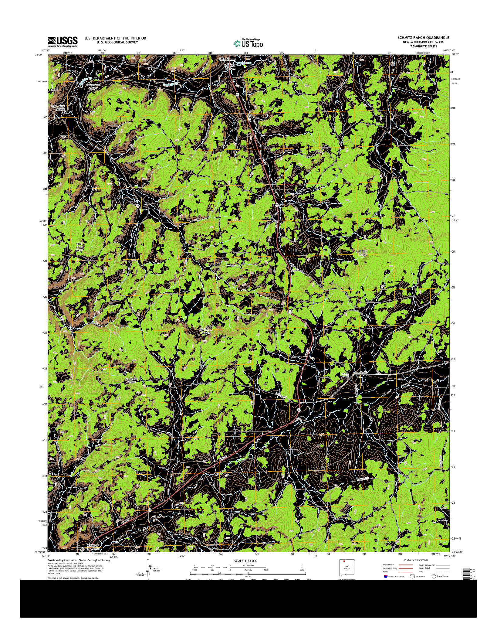 USGS US TOPO 7.5-MINUTE MAP FOR SCHMITZ RANCH, NM 2013