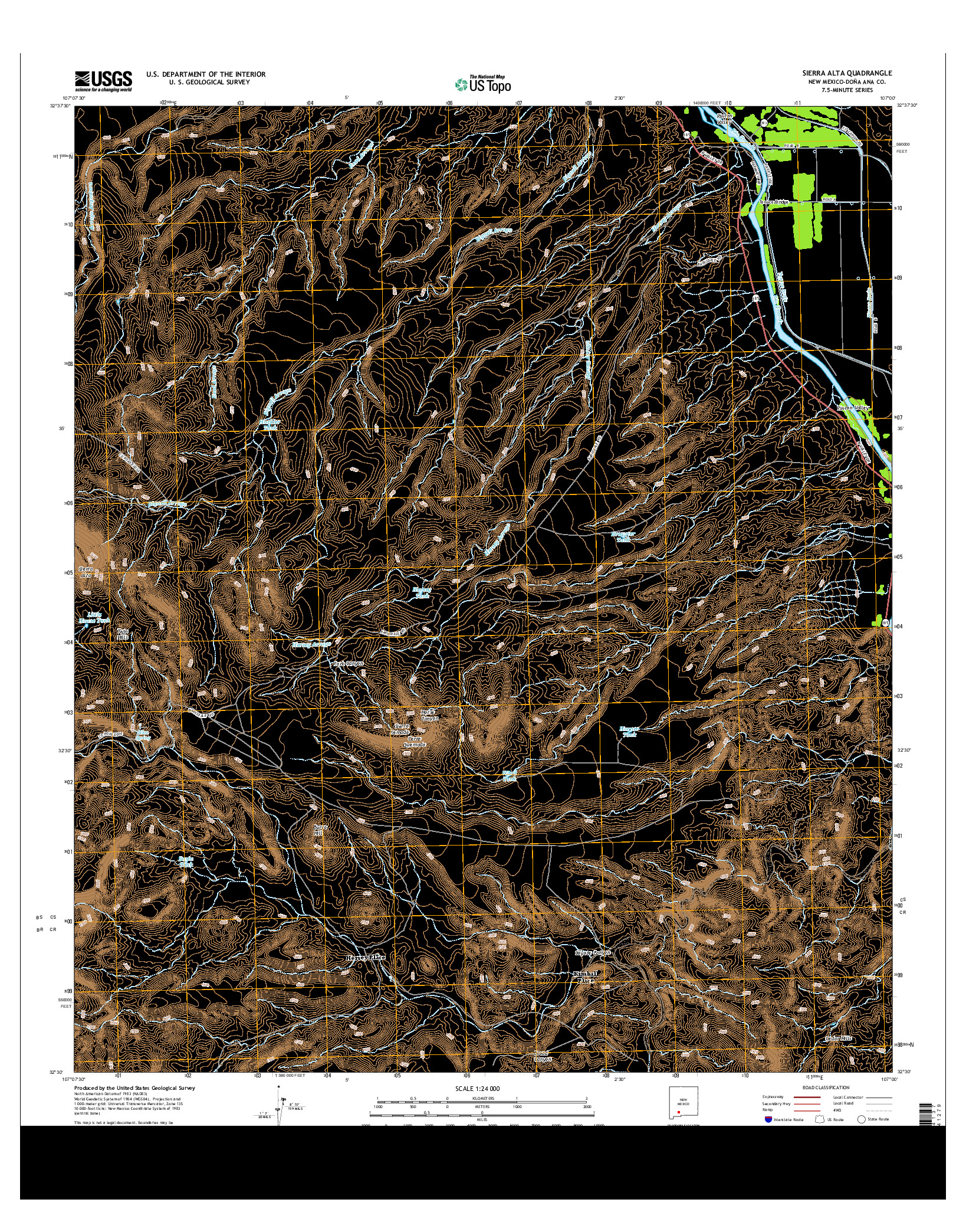 USGS US TOPO 7.5-MINUTE MAP FOR SIERRA ALTA, NM 2013