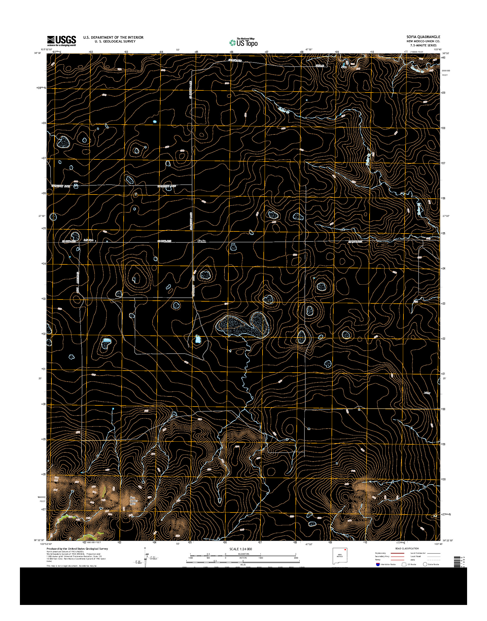 USGS US TOPO 7.5-MINUTE MAP FOR SOFIA, NM 2013