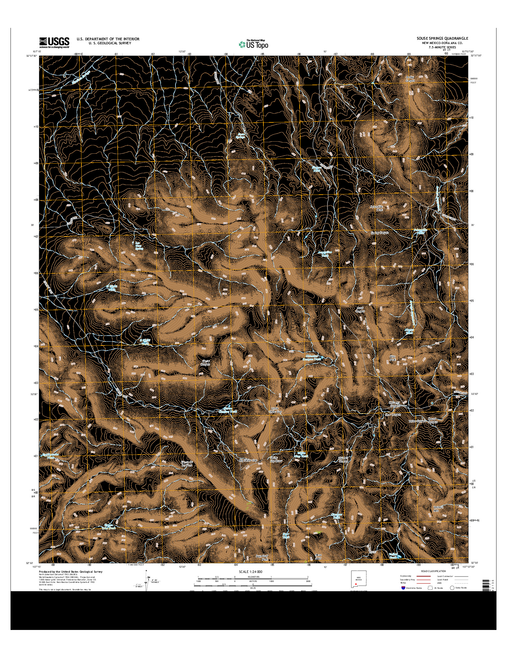 USGS US TOPO 7.5-MINUTE MAP FOR SOUSE SPRINGS, NM 2013