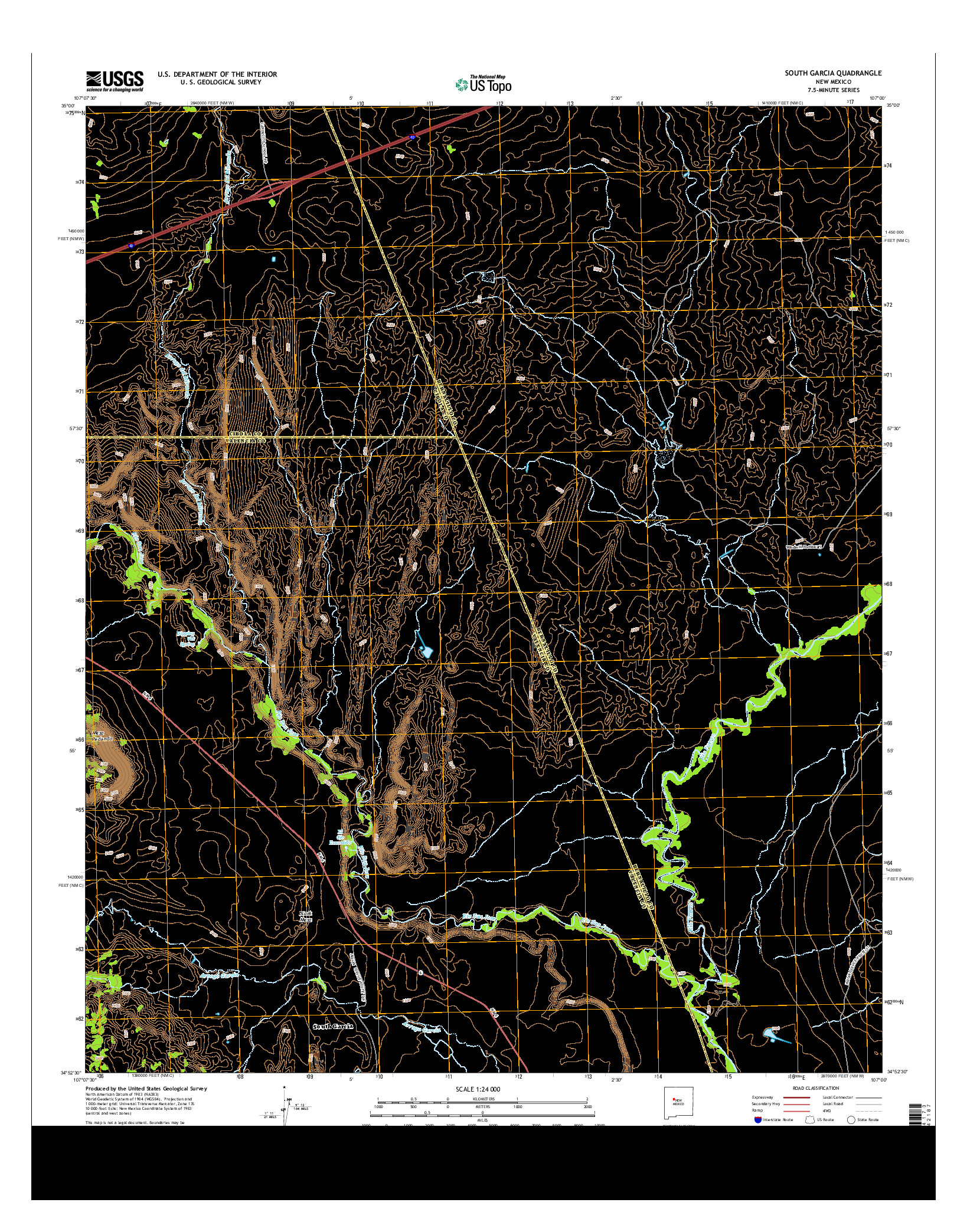 USGS US TOPO 7.5-MINUTE MAP FOR SOUTH GARCIA, NM 2013