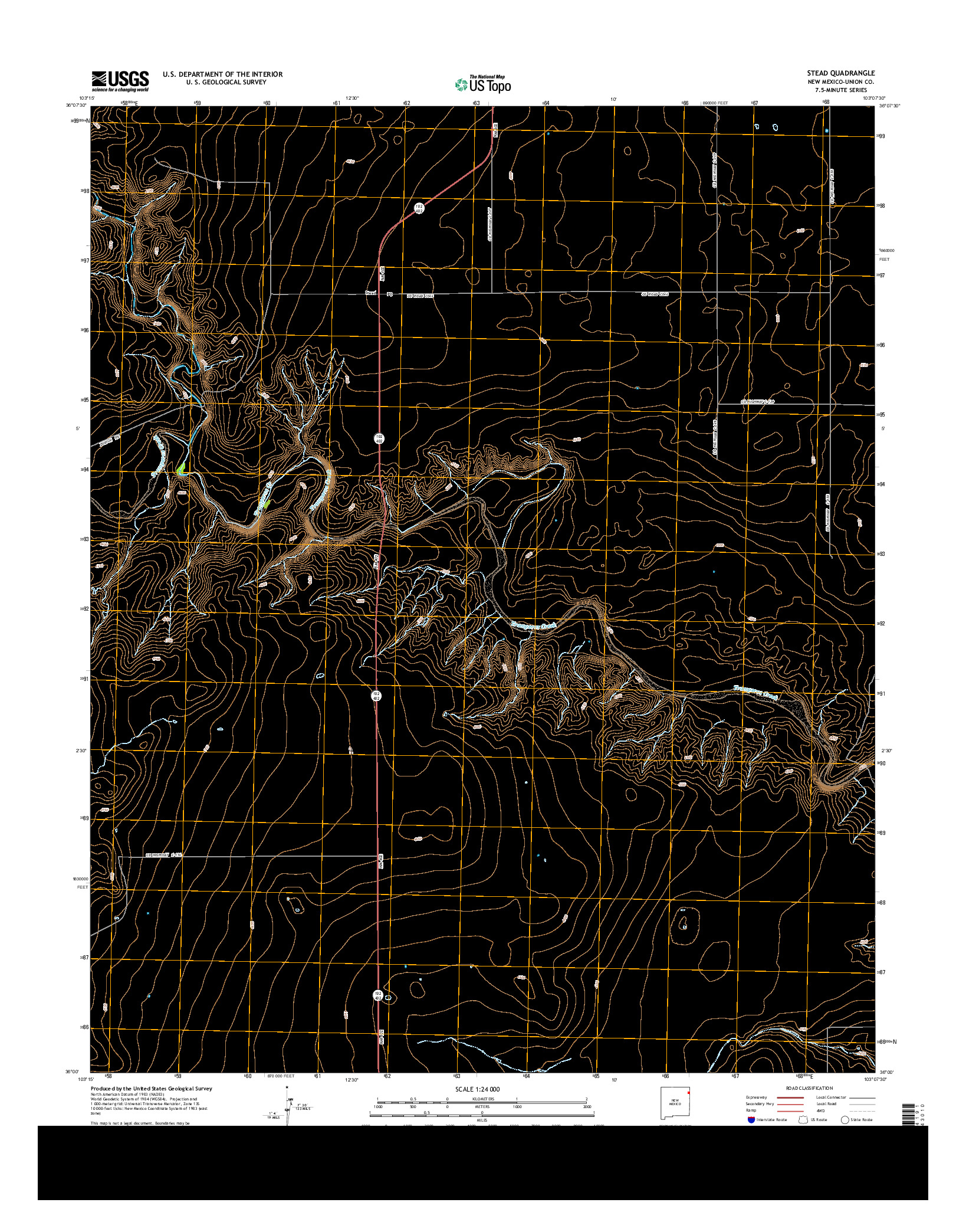 USGS US TOPO 7.5-MINUTE MAP FOR STEAD, NM 2013