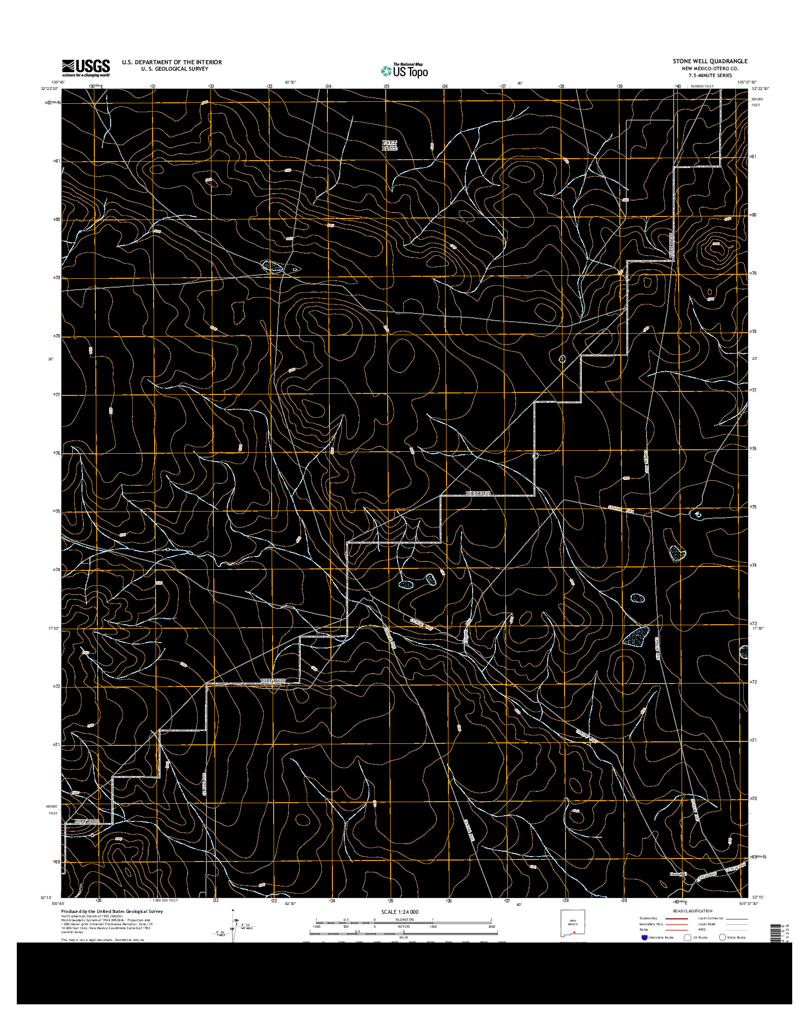 USGS US TOPO 7.5-MINUTE MAP FOR STONE WELL, NM 2013