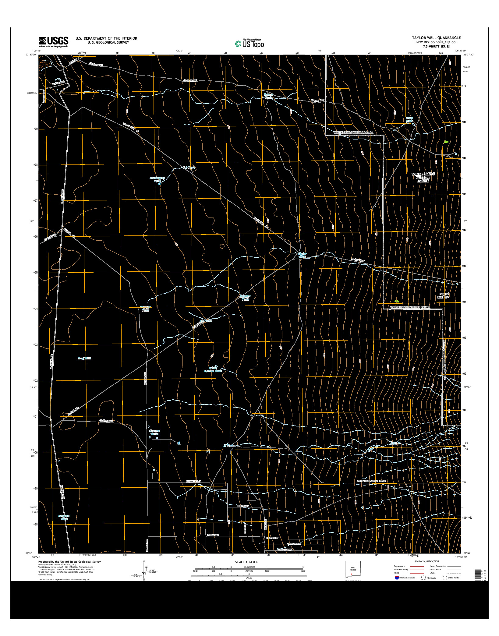 USGS US TOPO 7.5-MINUTE MAP FOR TAYLOR WELL, NM 2013