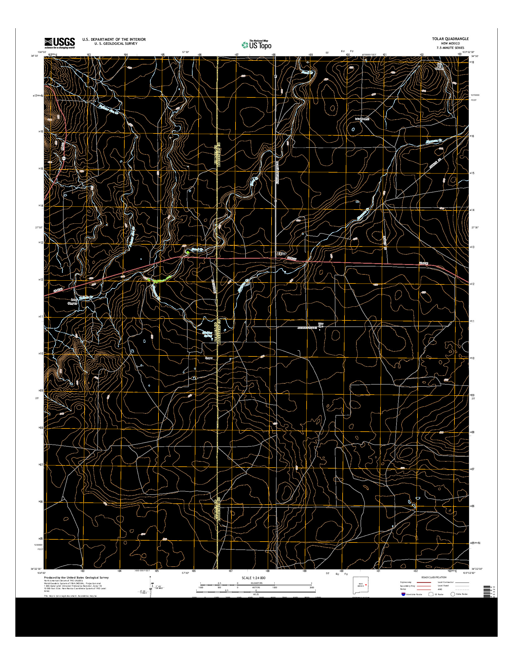 USGS US TOPO 7.5-MINUTE MAP FOR TOLAR, NM 2013