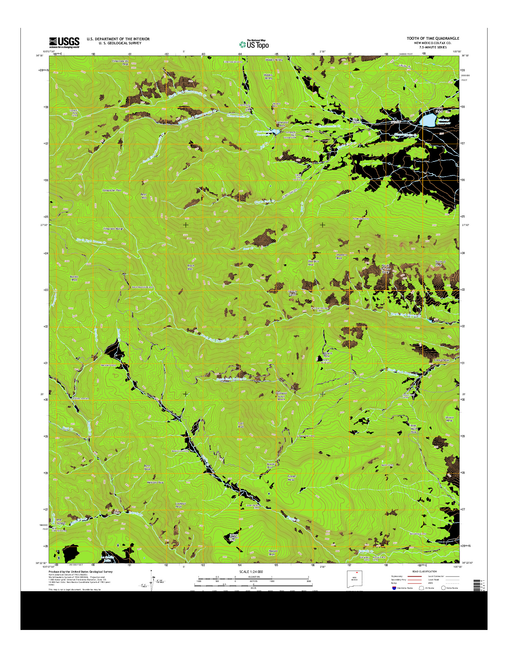 USGS US TOPO 7.5-MINUTE MAP FOR TOOTH OF TIME, NM 2013