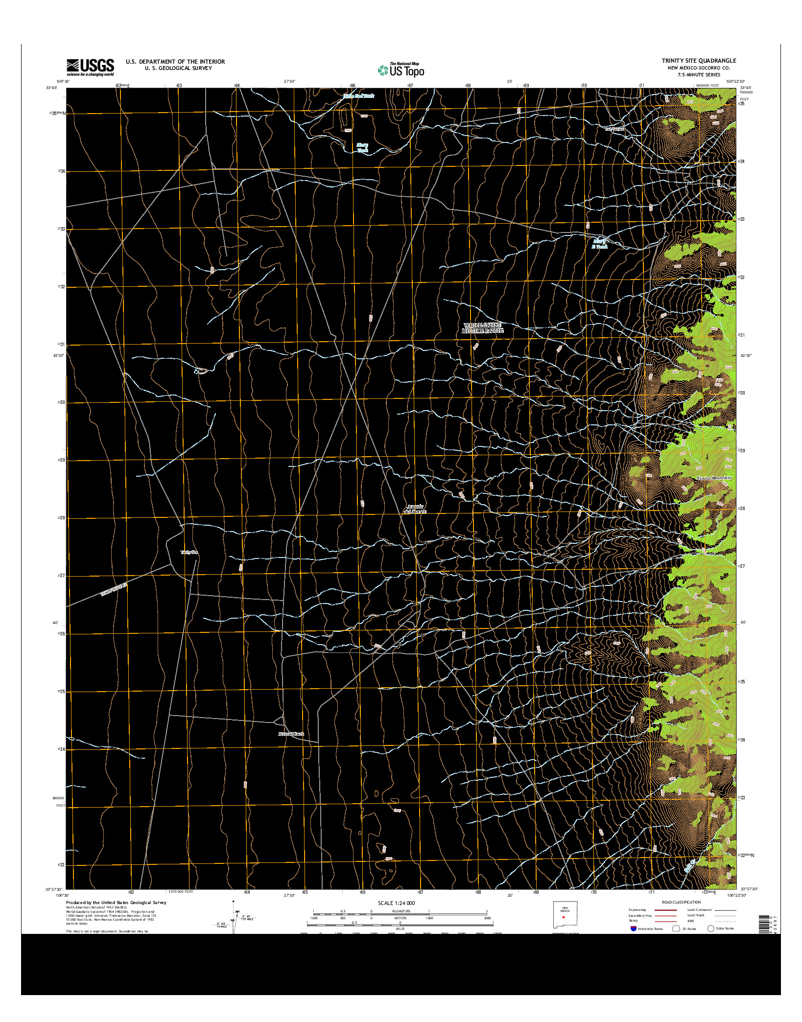 USGS US TOPO 7.5-MINUTE MAP FOR TRINITY SITE, NM 2013