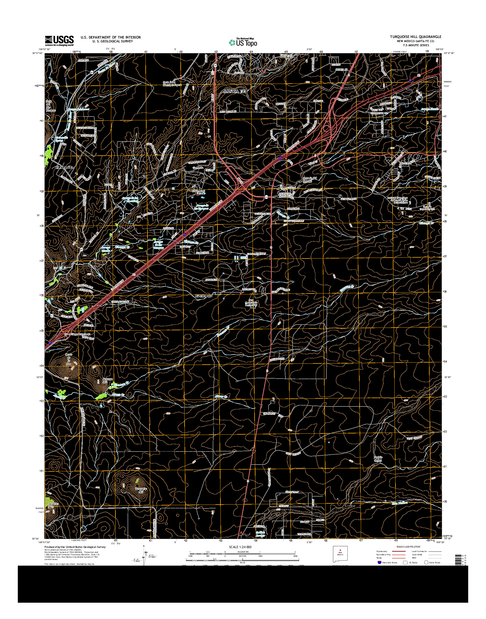 USGS US TOPO 7.5-MINUTE MAP FOR TURQUOISE HILL, NM 2013