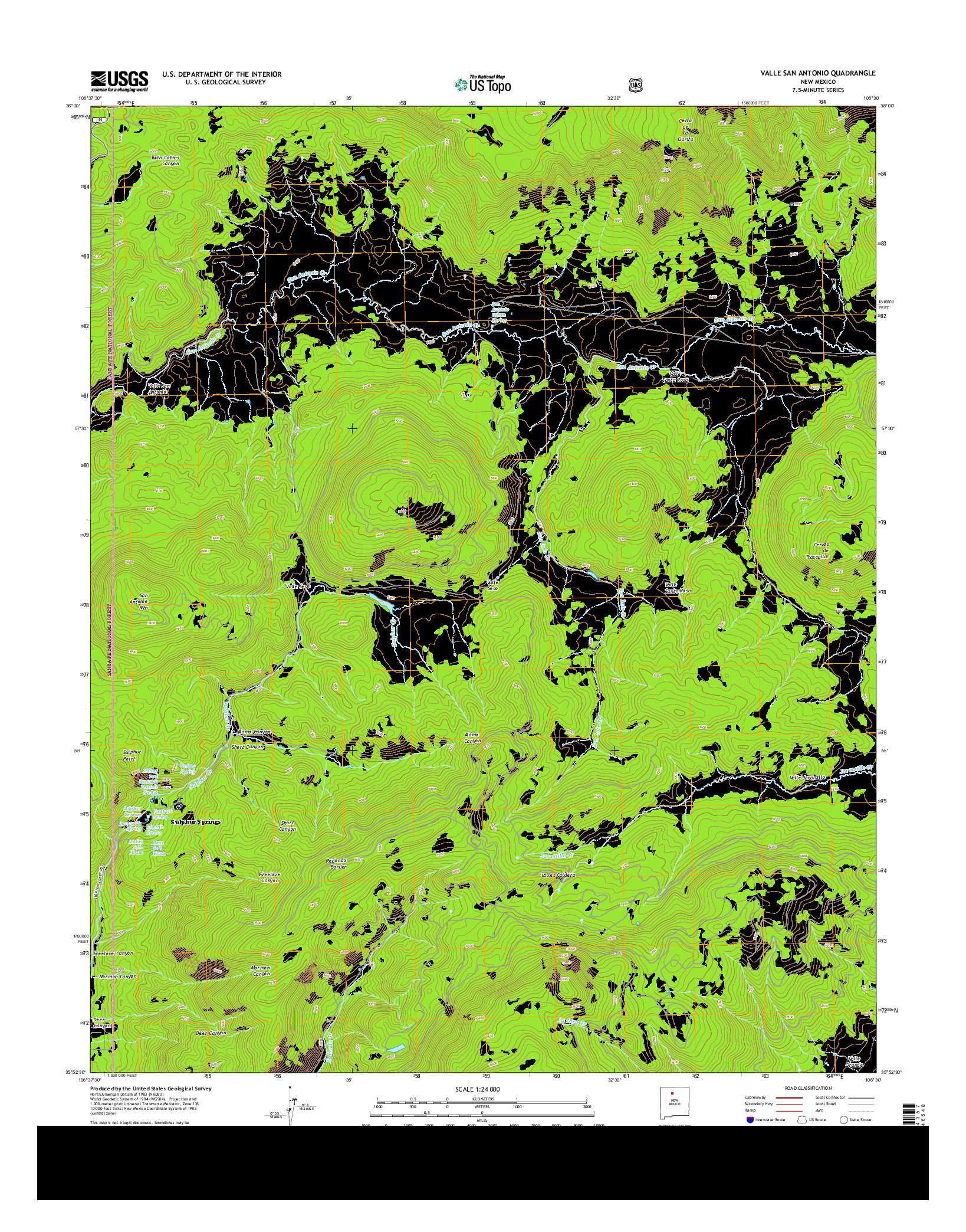 USGS US TOPO 7.5-MINUTE MAP FOR VALLE SAN ANTONIO, NM 2013