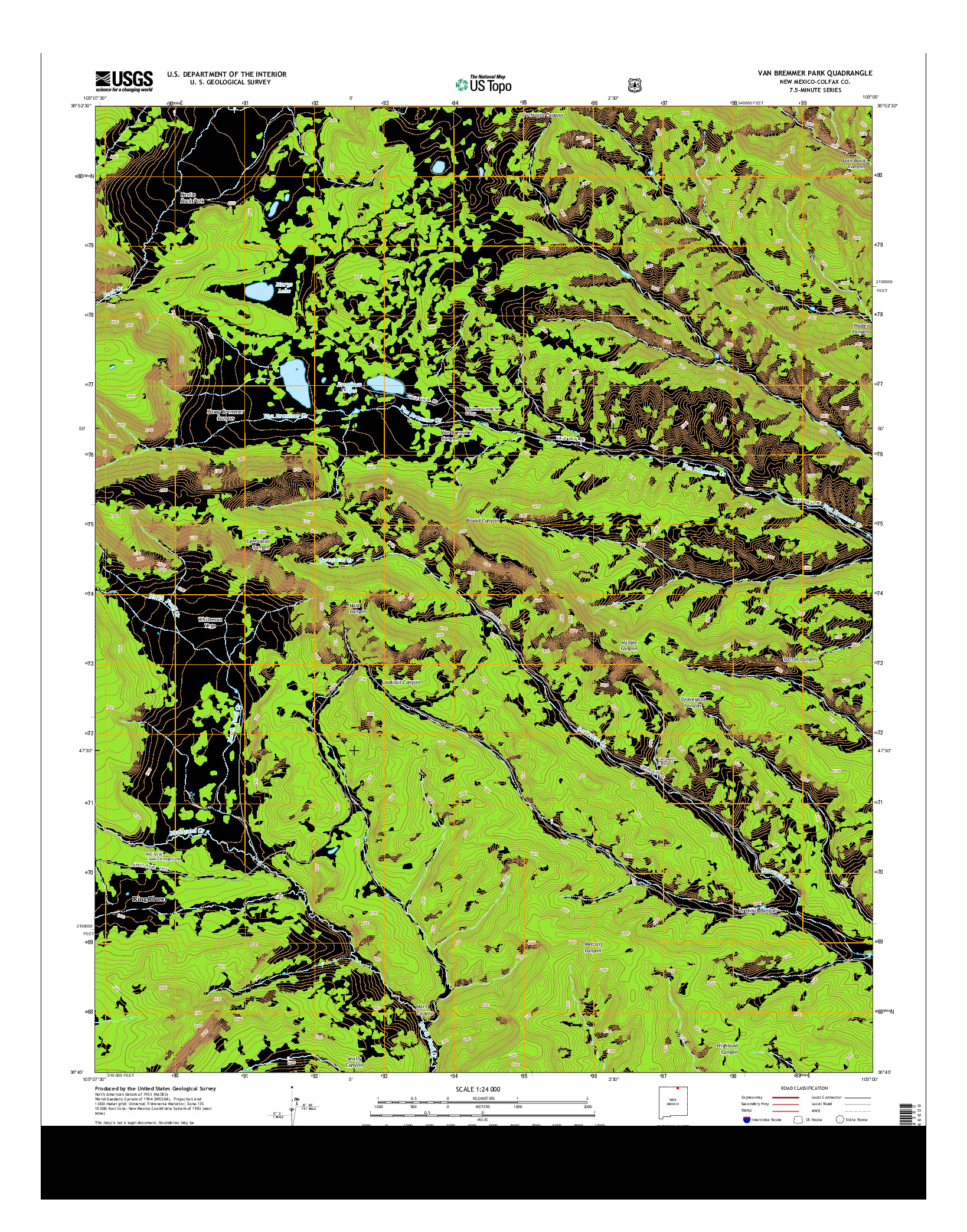 USGS US TOPO 7.5-MINUTE MAP FOR VAN BREMMER PARK, NM 2013