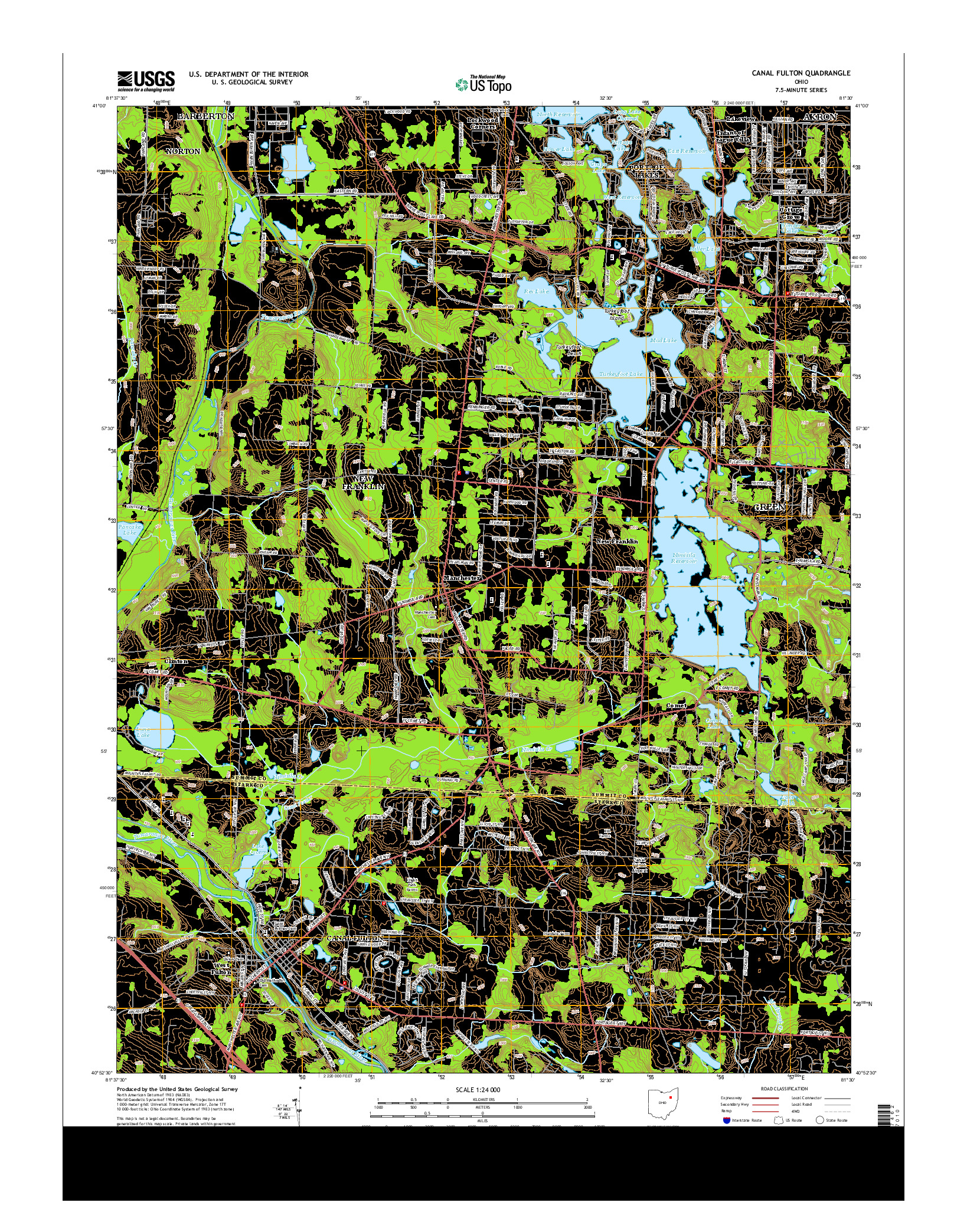 USGS US TOPO 7.5-MINUTE MAP FOR CANAL FULTON, OH 2013