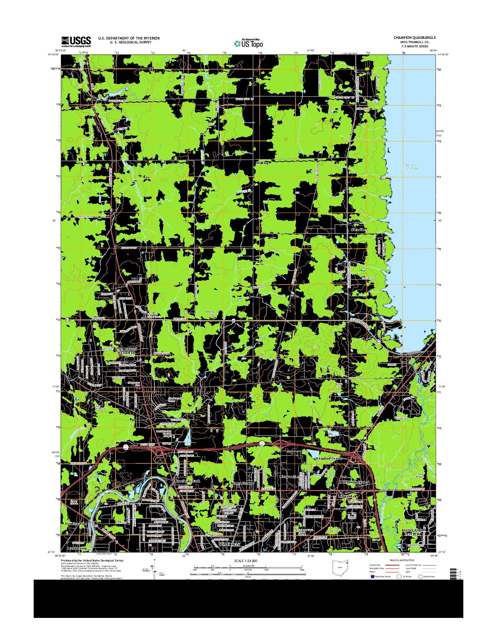 USGS US TOPO 7.5-MINUTE MAP FOR CHAMPION, OH 2013