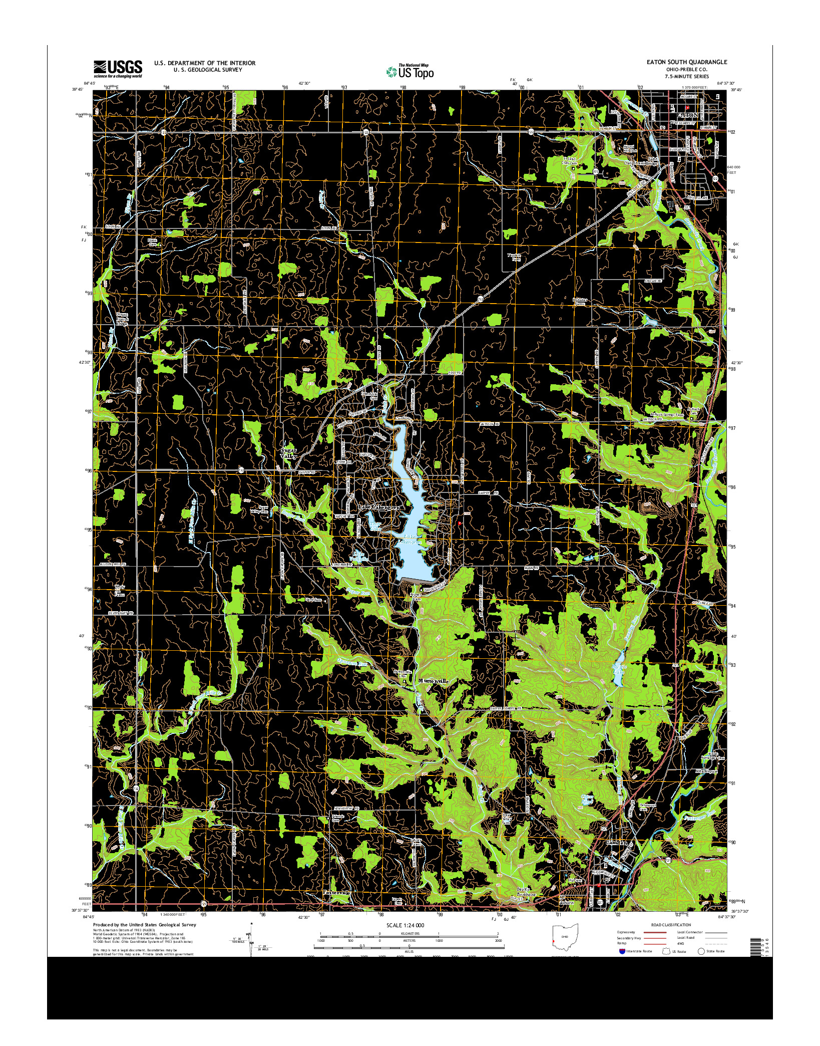 USGS US TOPO 7.5-MINUTE MAP FOR EATON SOUTH, OH 2013