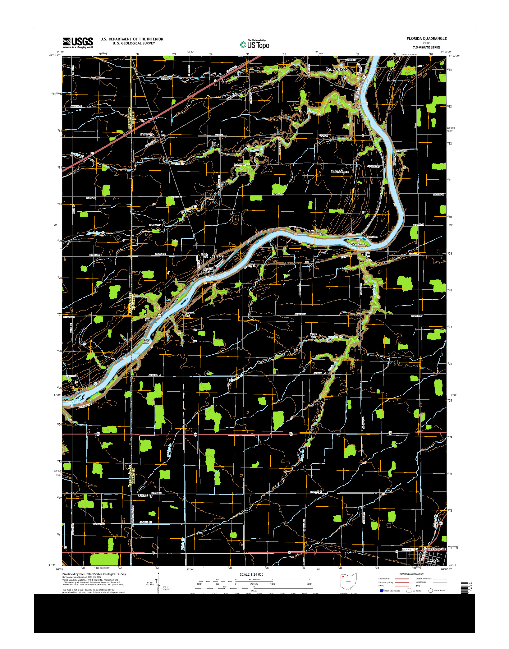 USGS US TOPO 7.5-MINUTE MAP FOR FLORIDA, OH 2013