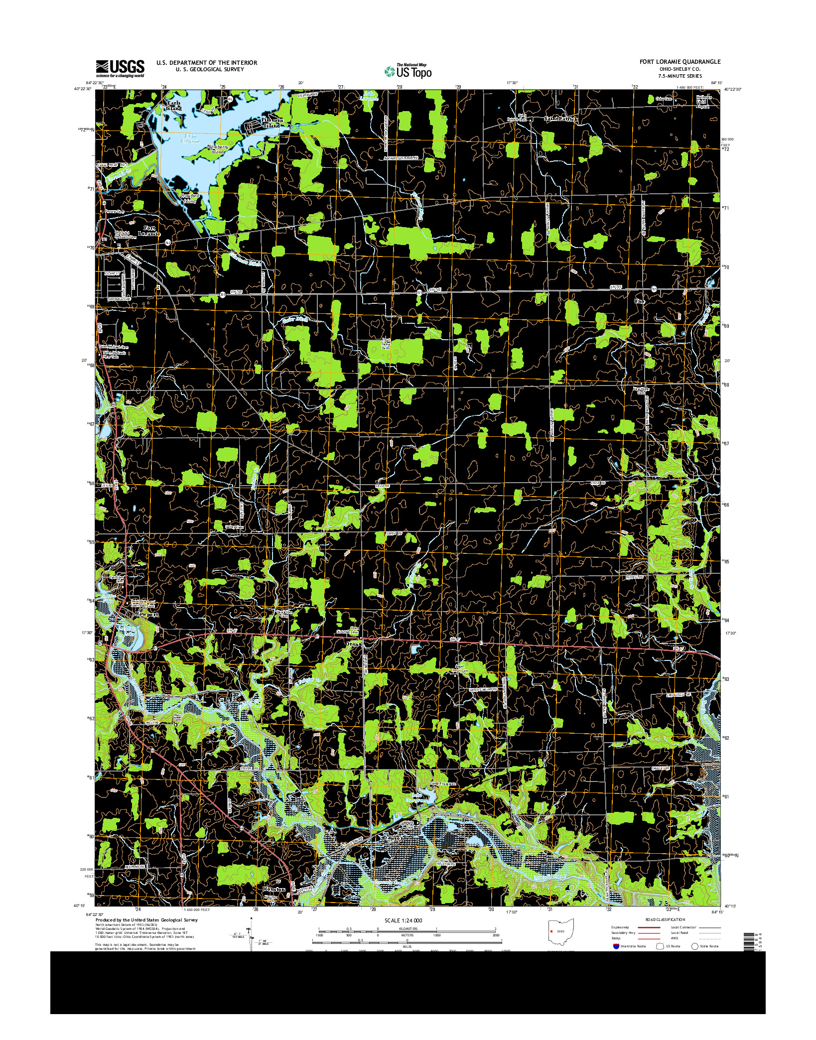 USGS US TOPO 7.5-MINUTE MAP FOR FORT LORAMIE, OH 2013