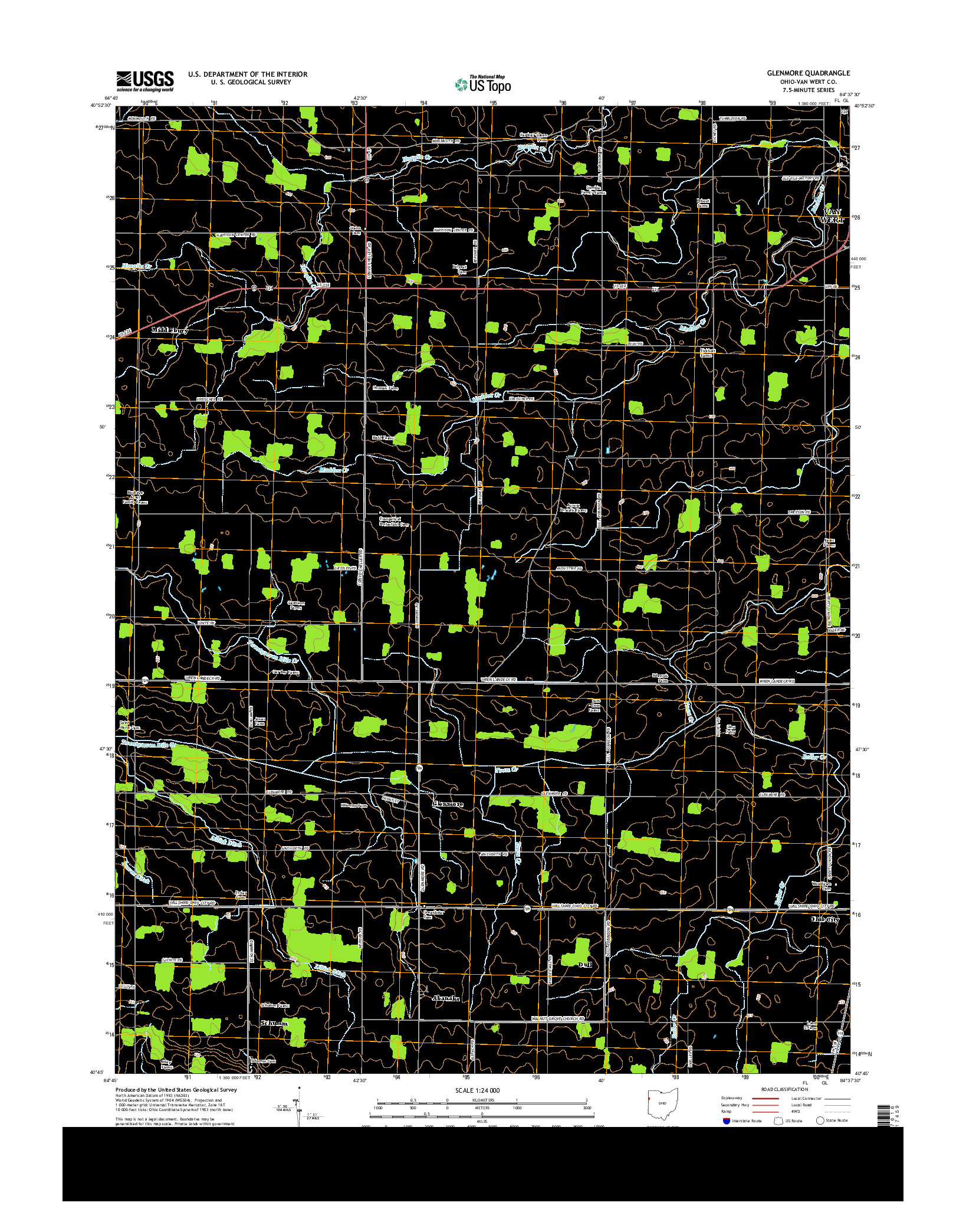 USGS US TOPO 7.5-MINUTE MAP FOR GLENMORE, OH 2013