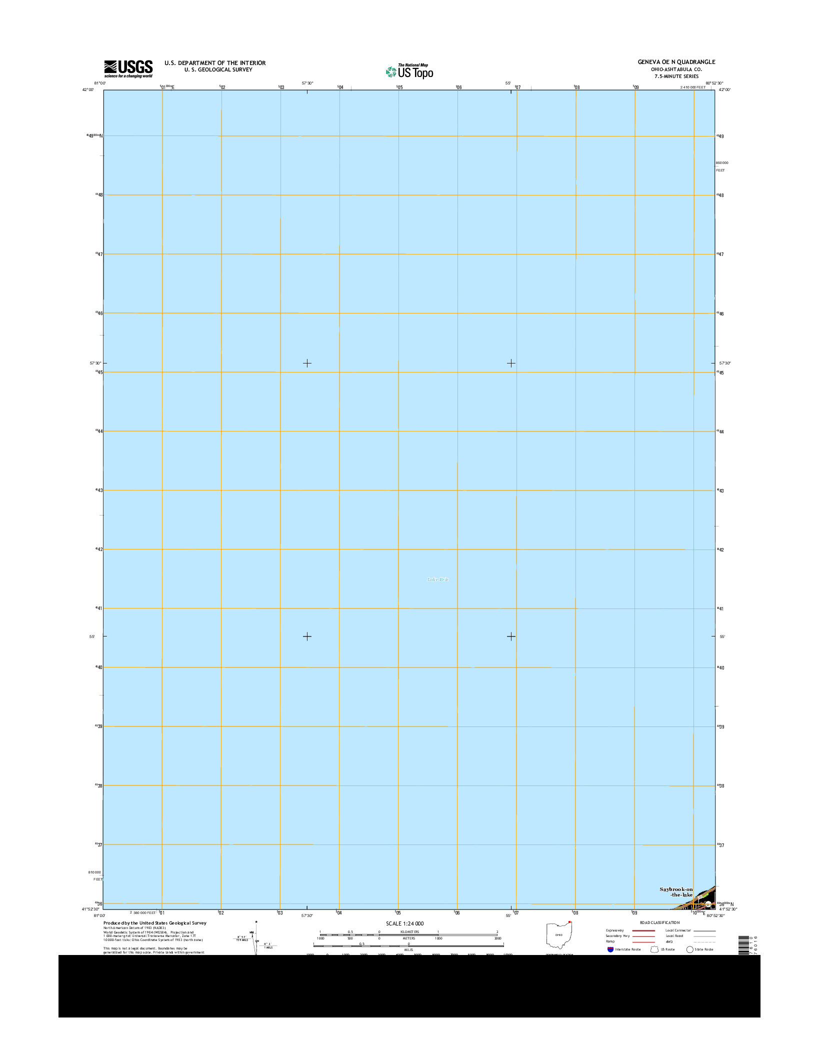 USGS US TOPO 7.5-MINUTE MAP FOR GENEVA OE N, OH 2013