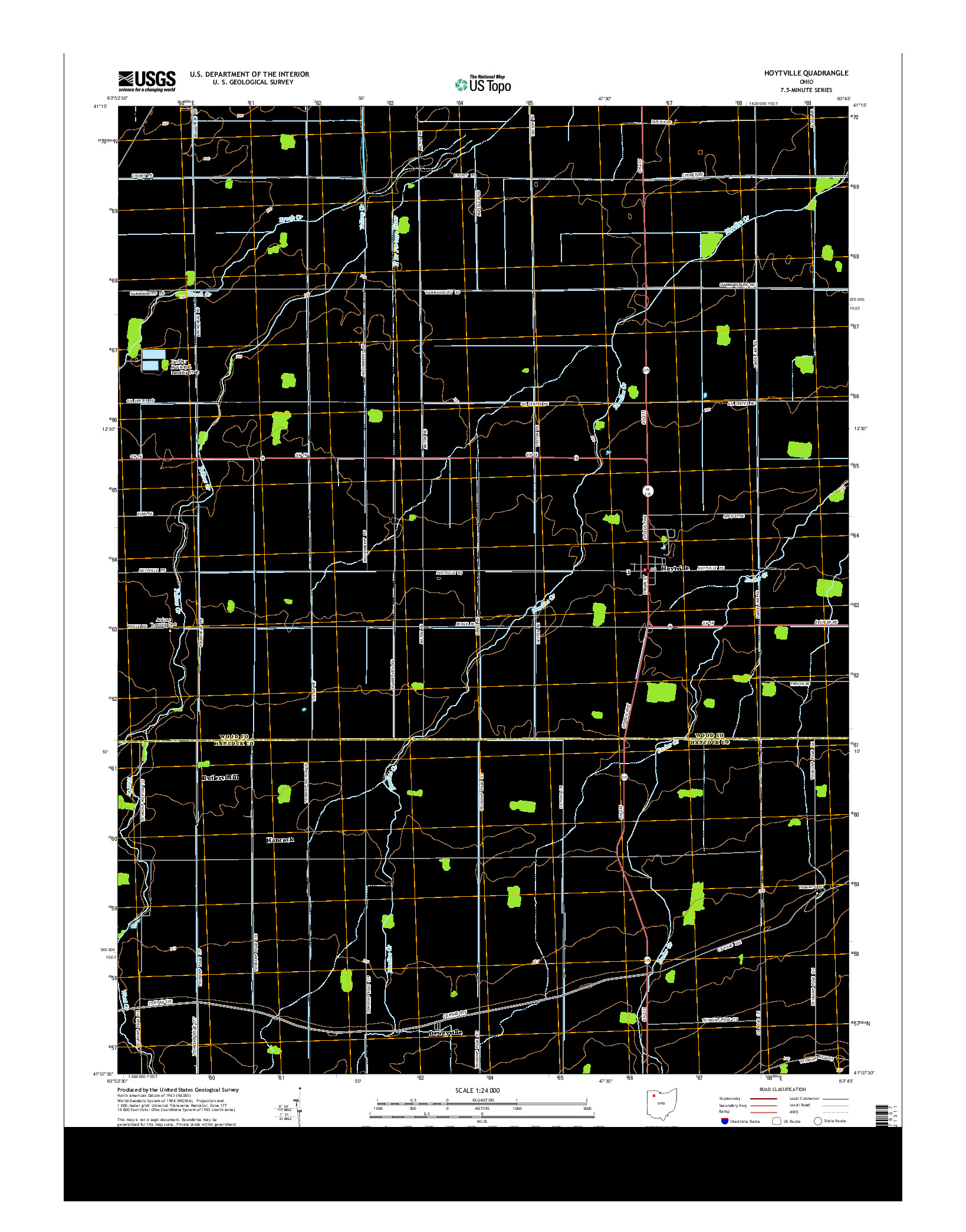 USGS US TOPO 7.5-MINUTE MAP FOR HOYTVILLE, OH 2013