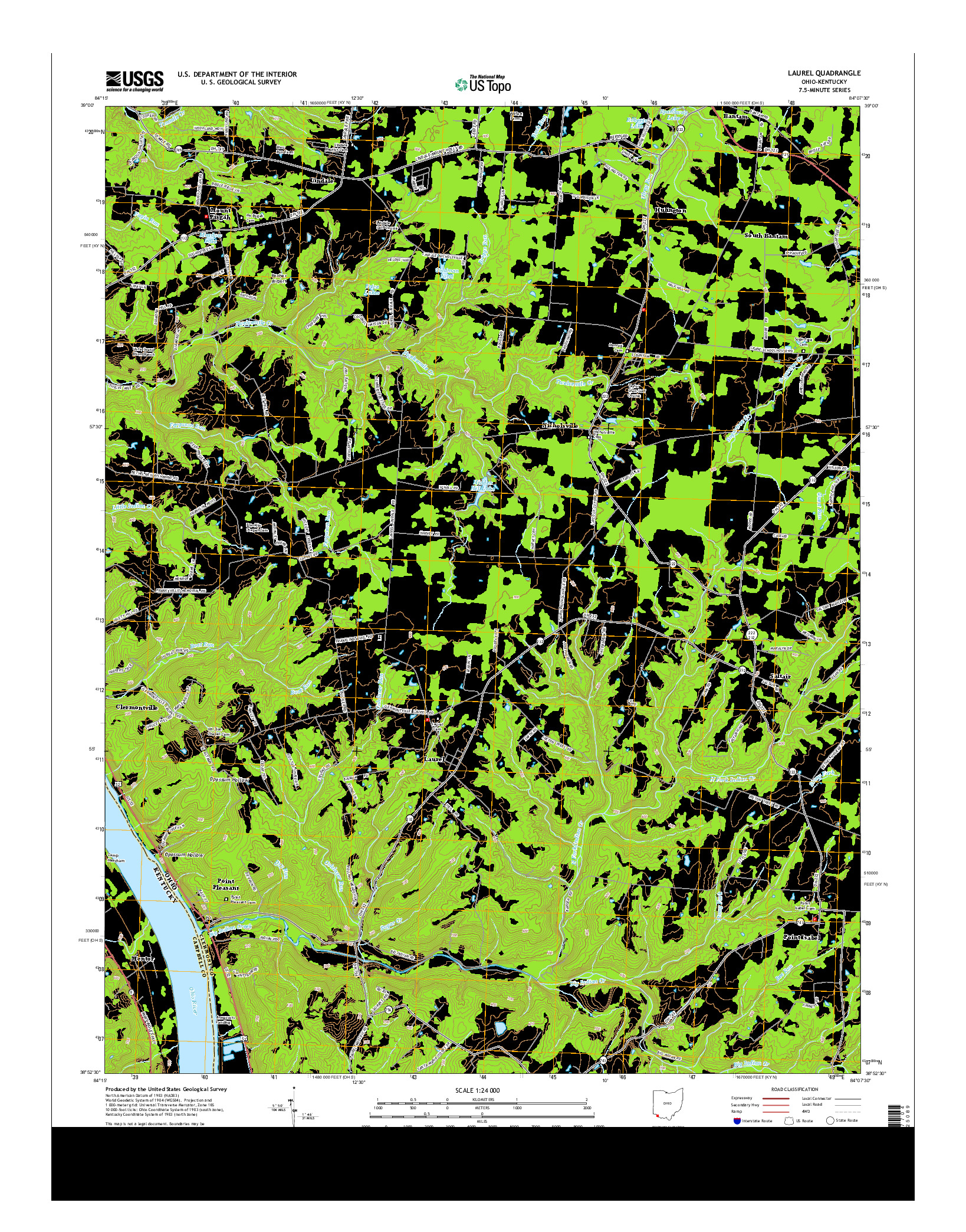 USGS US TOPO 7.5-MINUTE MAP FOR LAUREL, OH-KY 2013