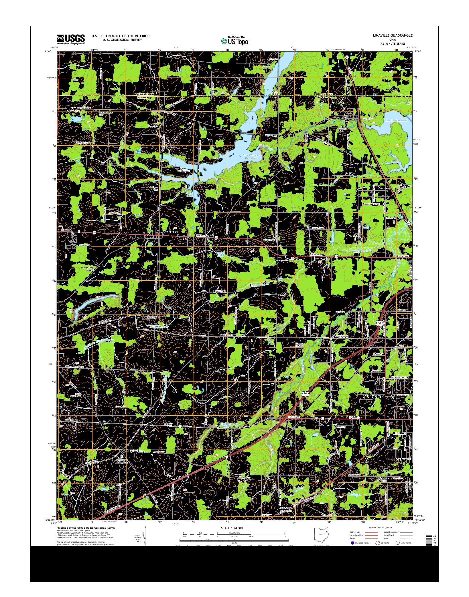 USGS US TOPO 7.5-MINUTE MAP FOR LIMAVILLE, OH 2013