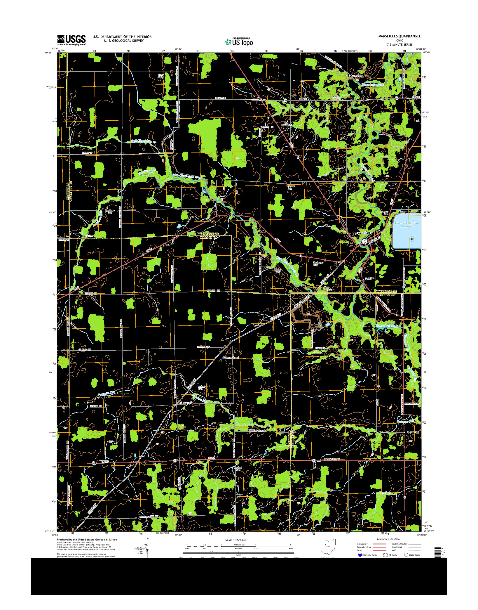 USGS US TOPO 7.5-MINUTE MAP FOR MARSEILLES, OH 2013