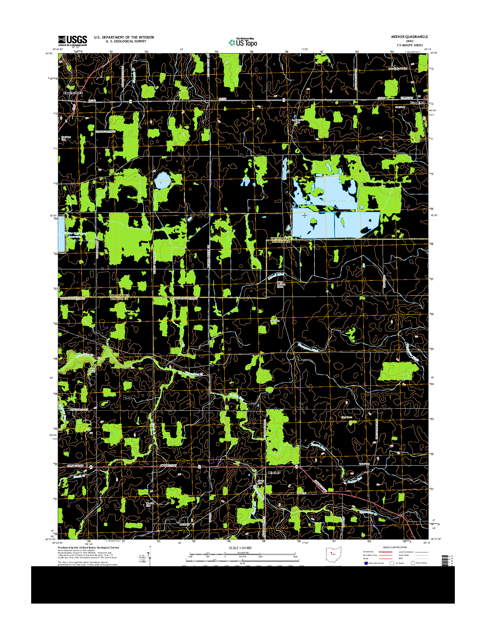 USGS US TOPO 7.5-MINUTE MAP FOR MEEKER, OH 2013