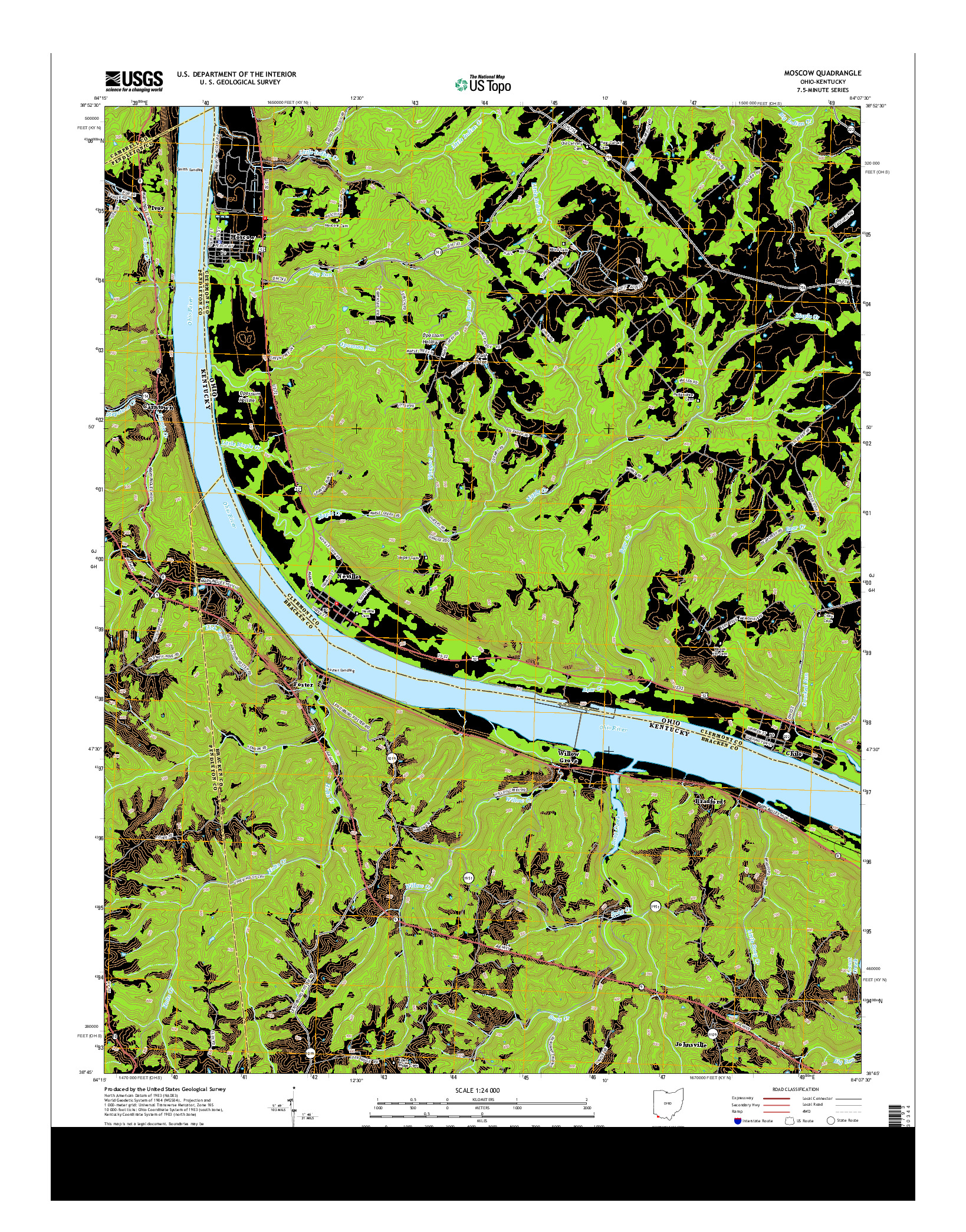 USGS US TOPO 7.5-MINUTE MAP FOR MOSCOW, OH-KY 2013