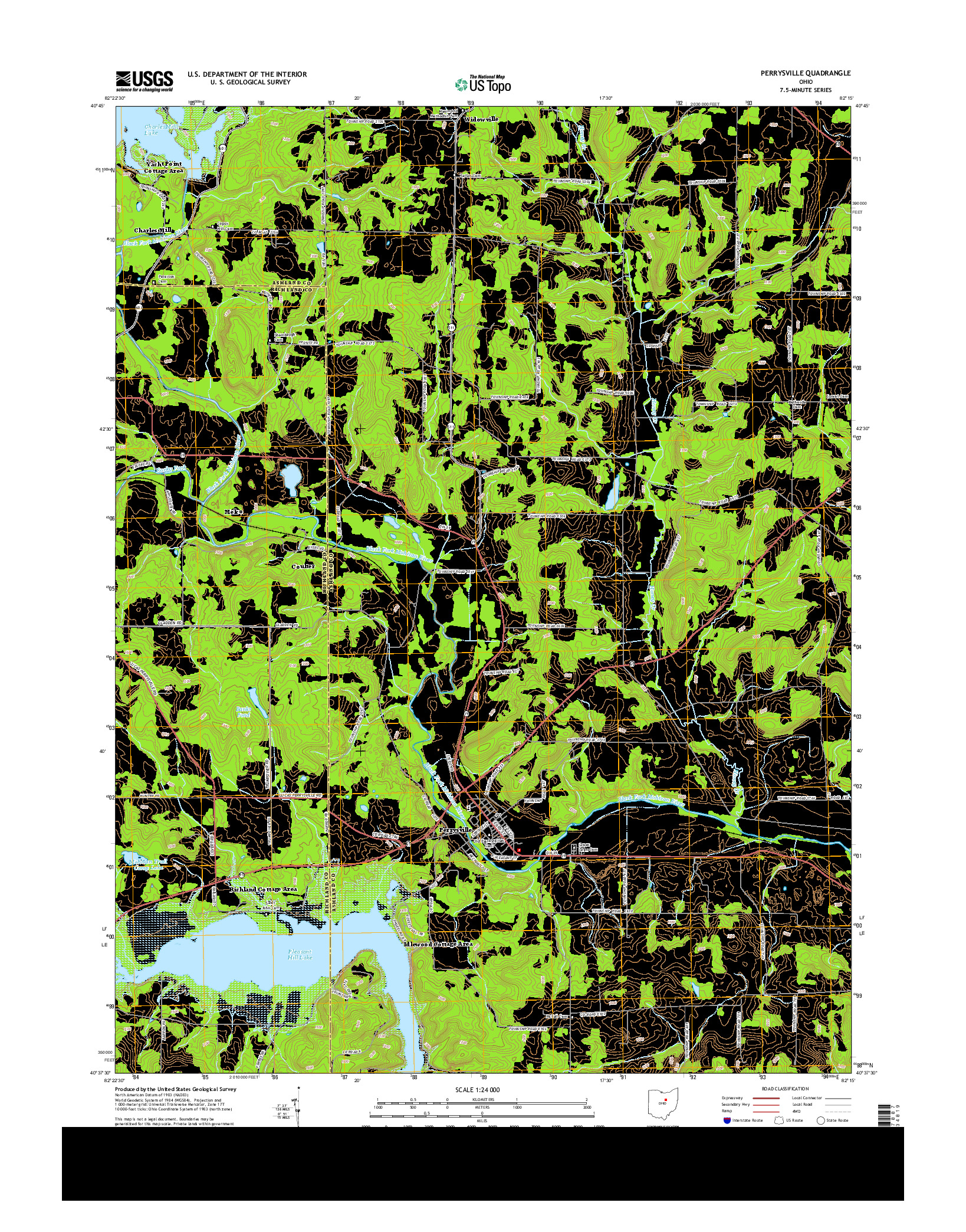 USGS US TOPO 7.5-MINUTE MAP FOR PERRYSVILLE, OH 2013