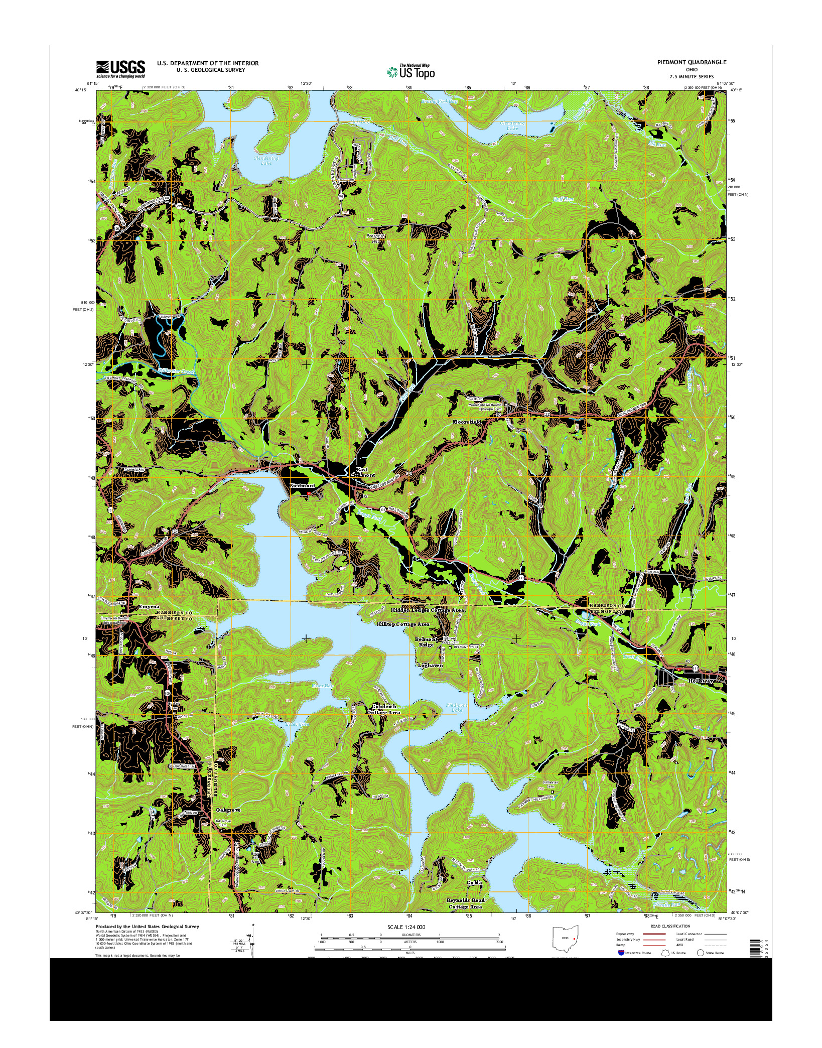 USGS US TOPO 7.5-MINUTE MAP FOR PIEDMONT, OH 2013