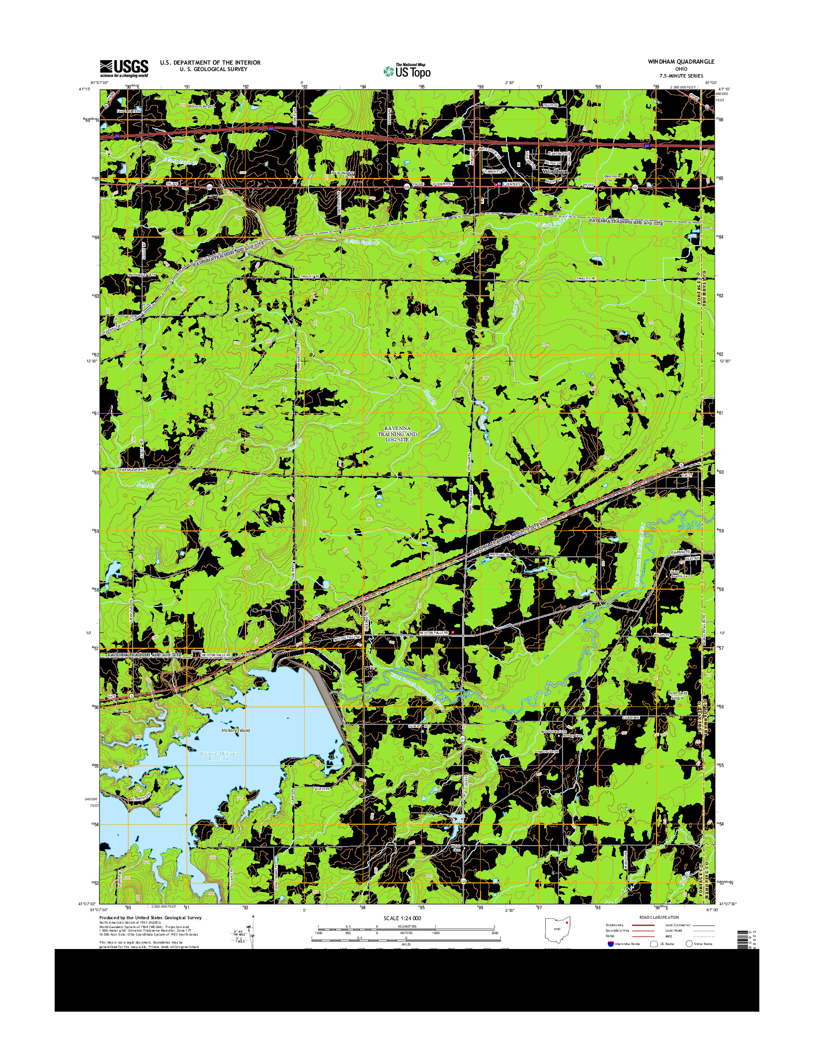 USGS US TOPO 7.5-MINUTE MAP FOR WINDHAM, OH 2013