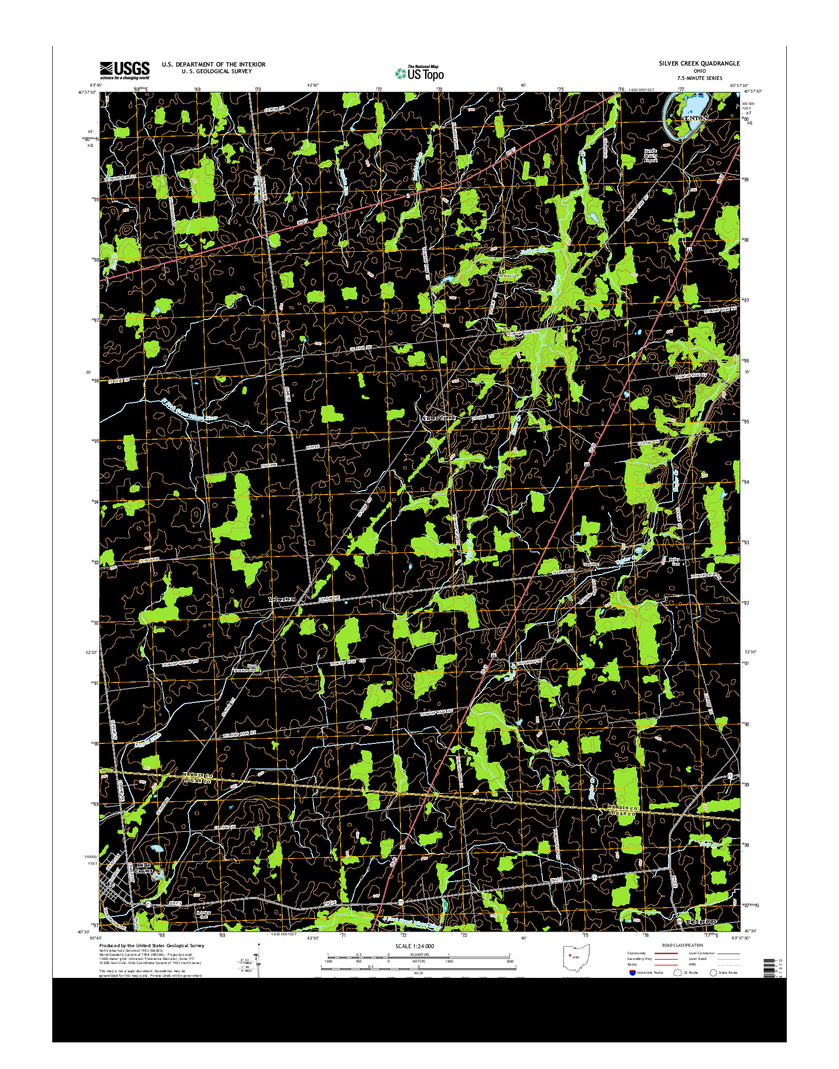 USGS US TOPO 7.5-MINUTE MAP FOR SILVER CREEK, OH 2013