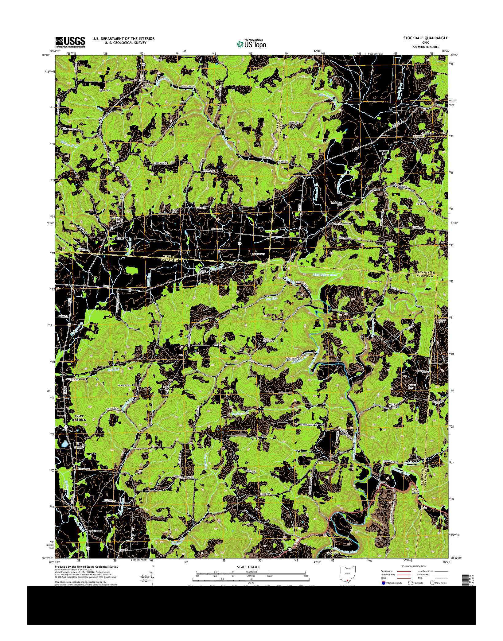 USGS US TOPO 7.5-MINUTE MAP FOR STOCKDALE, OH 2013