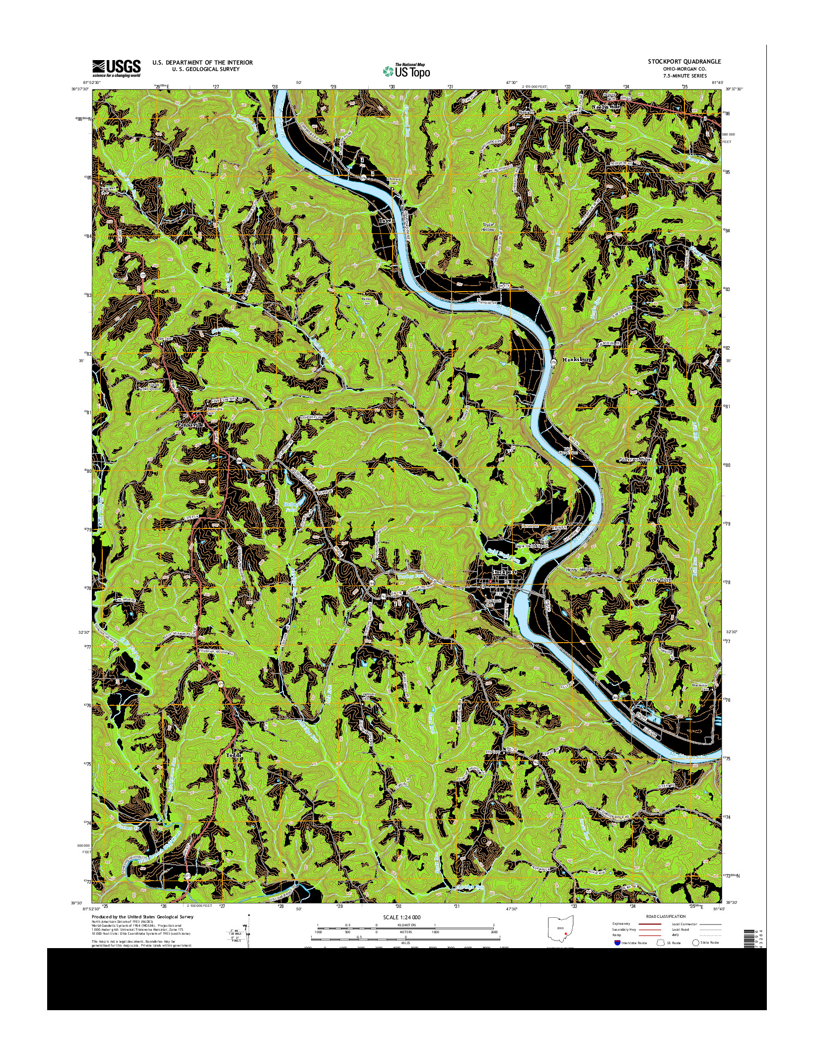 USGS US TOPO 7.5-MINUTE MAP FOR STOCKPORT, OH 2013