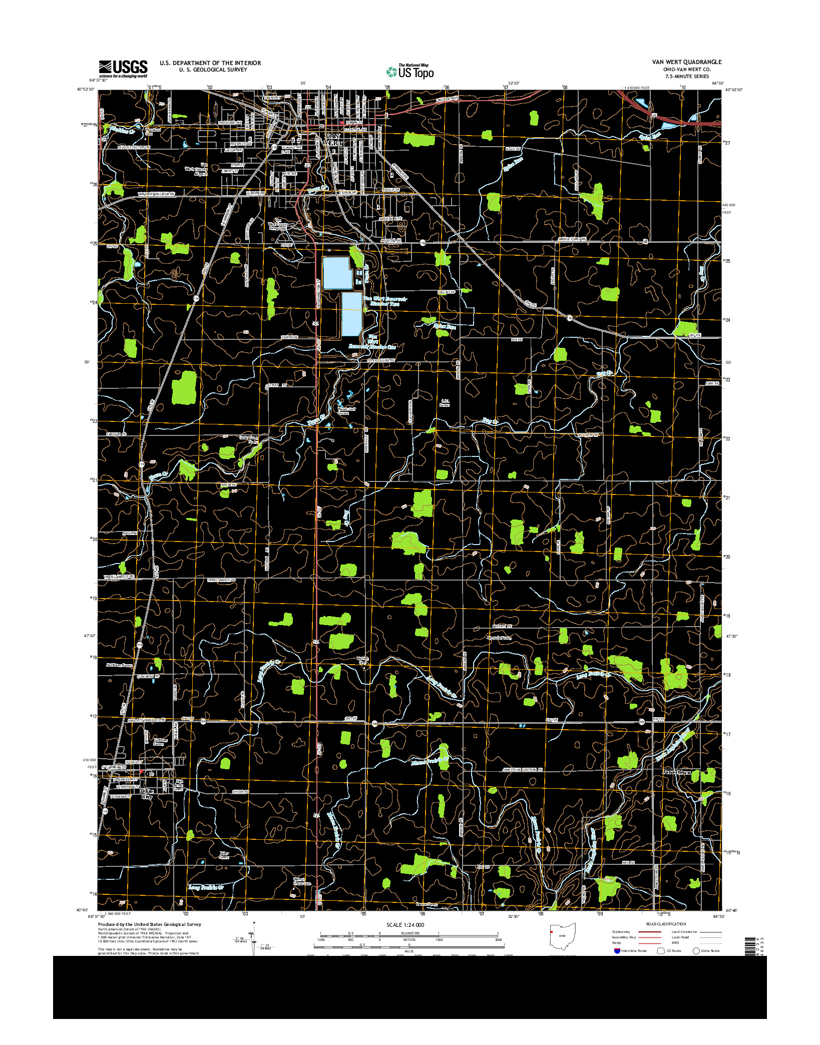 USGS US TOPO 7.5-MINUTE MAP FOR VAN WERT, OH 2013