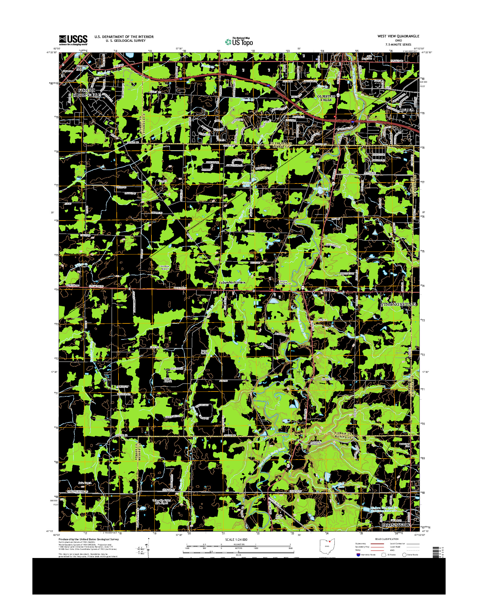 USGS US TOPO 7.5-MINUTE MAP FOR WEST VIEW, OH 2013