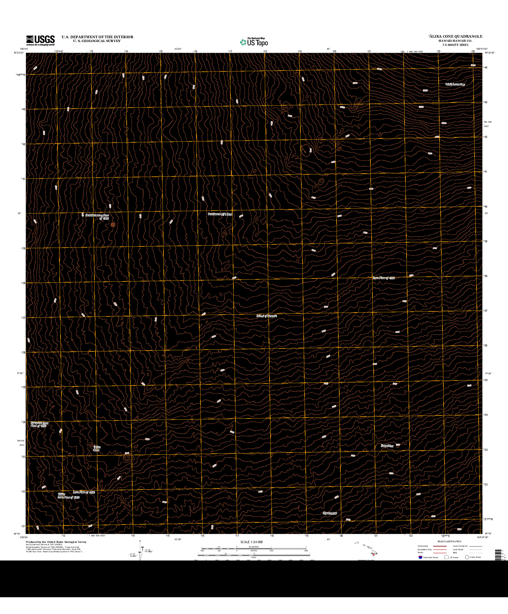 USGS US TOPO 7.5-MINUTE MAP FOR `ALIKA CONE, HI 2013