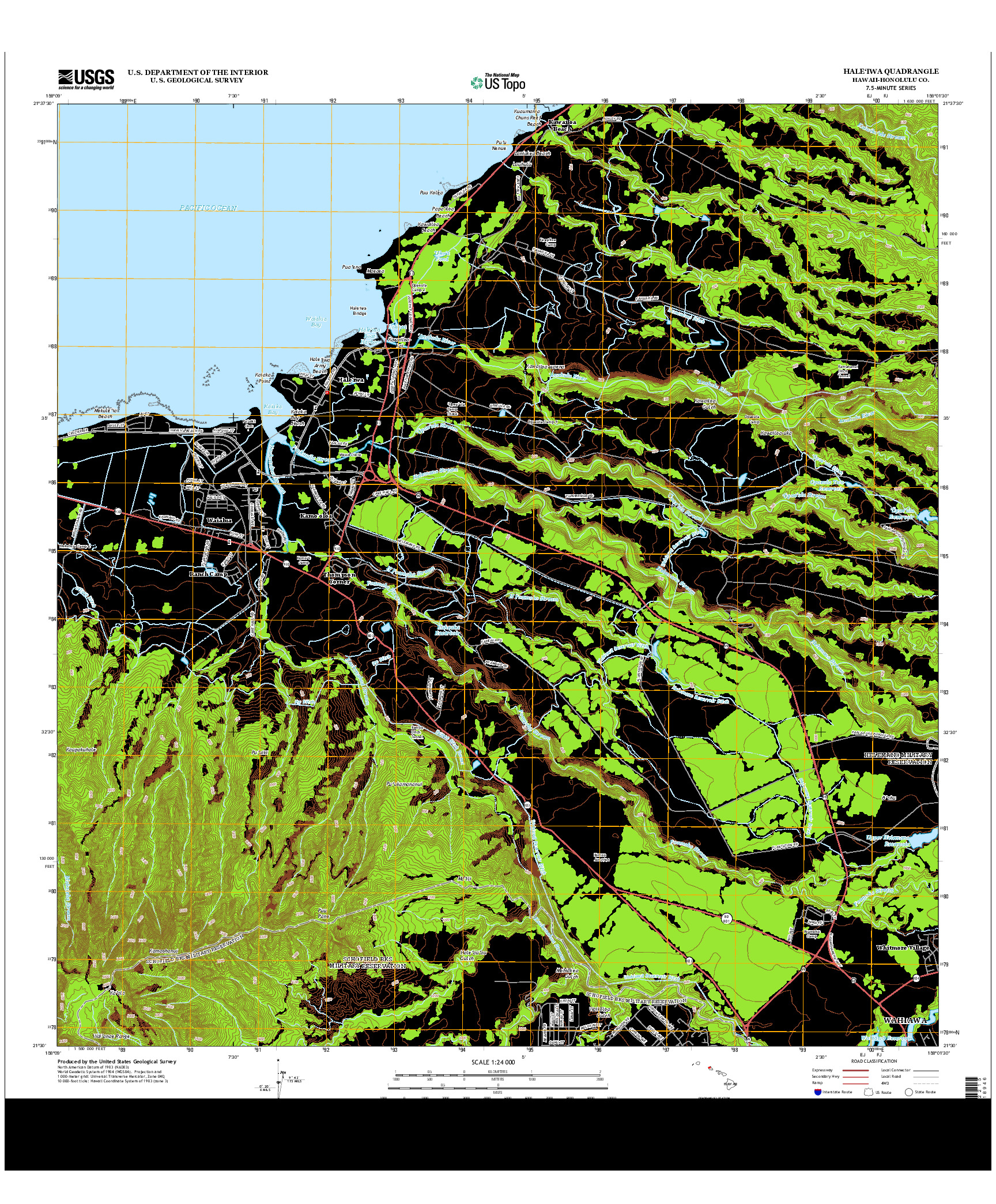 USGS US TOPO 7.5-MINUTE MAP FOR HALE`IWA, HI 2013