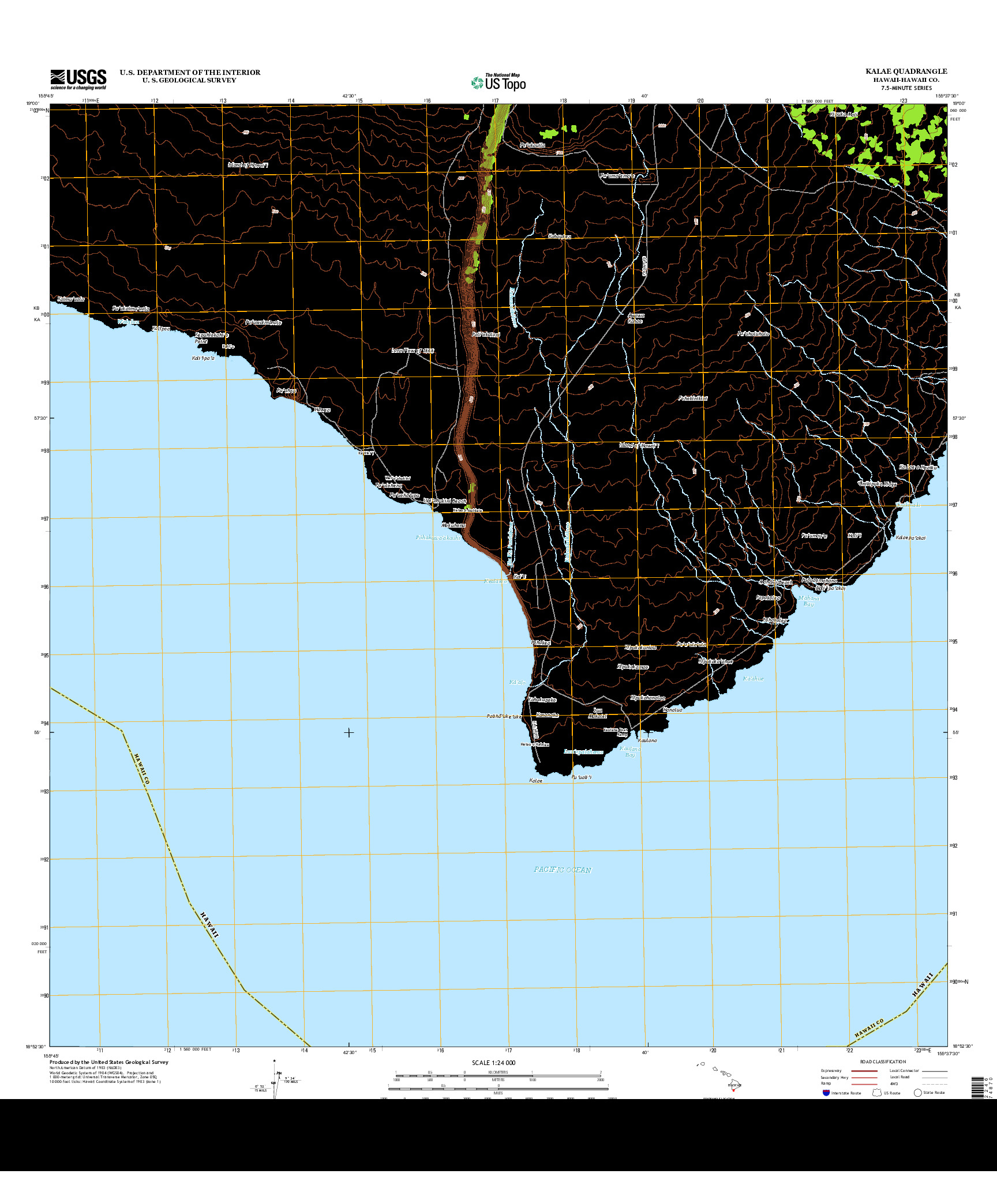 USGS US TOPO 7.5-MINUTE MAP FOR KALAE, HI 2013