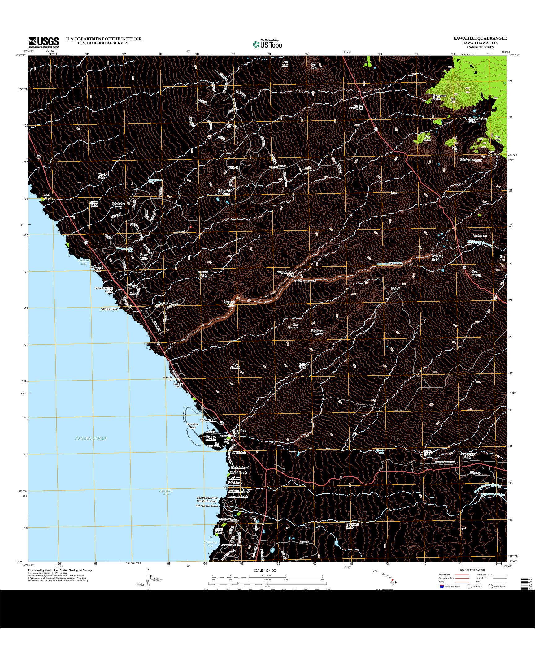 USGS US TOPO 7.5-MINUTE MAP FOR KAWAIHAE, HI 2013