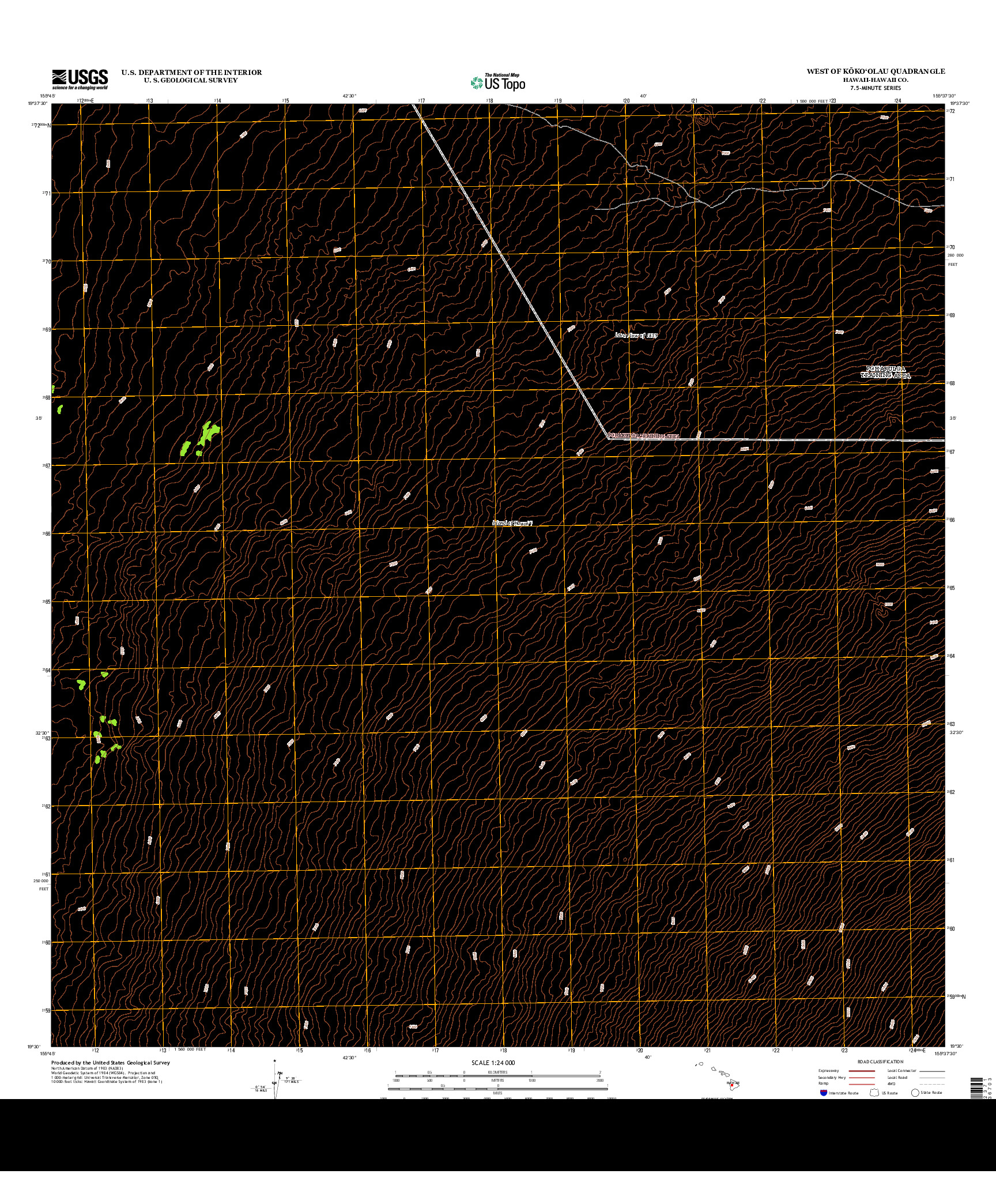 USGS US TOPO 7.5-MINUTE MAP FOR WEST OF KOKO`OLAU, HI 2013