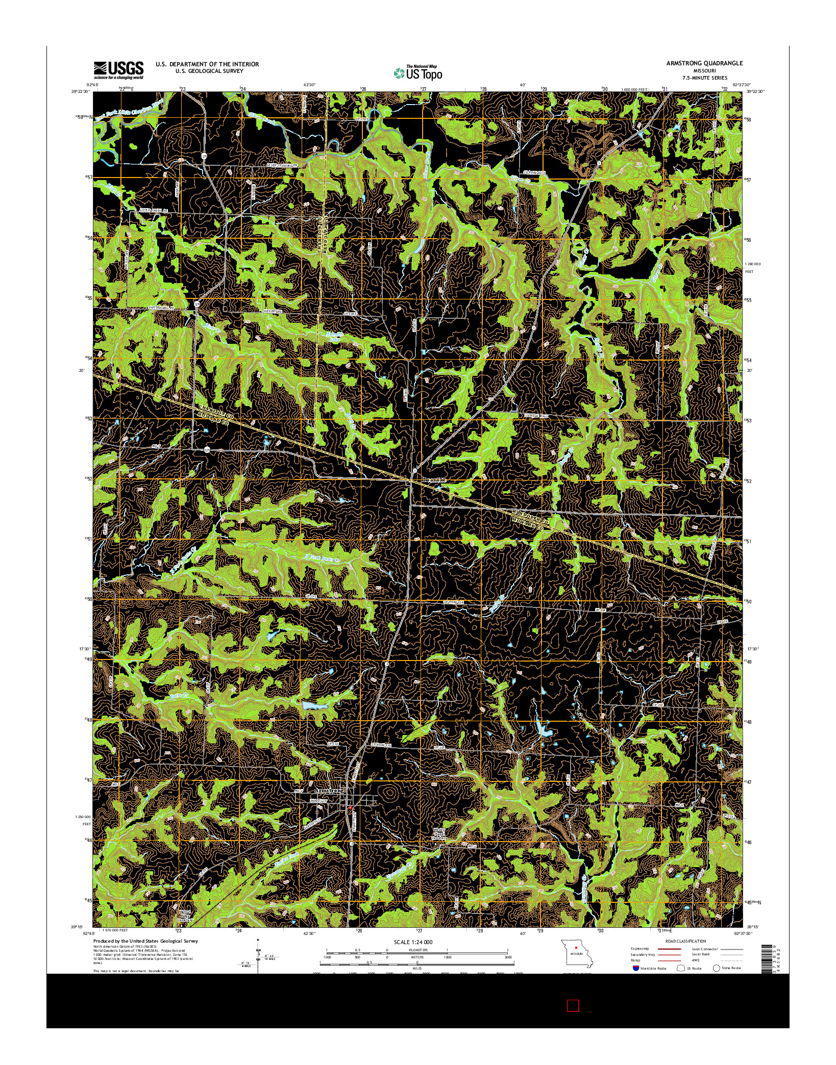 USGS US TOPO 7.5-MINUTE MAP FOR ARMSTRONG, MO 2014