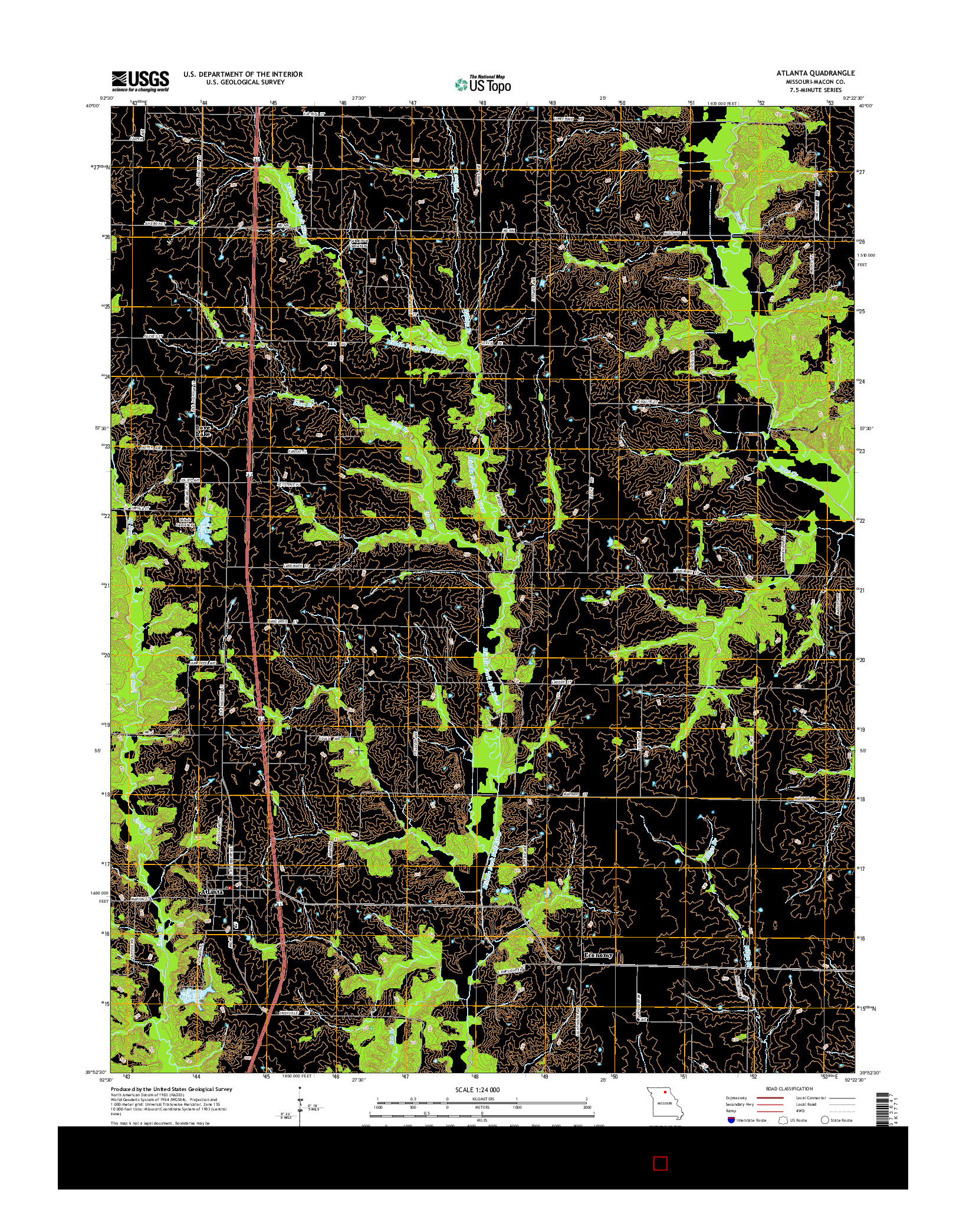 USGS US TOPO 7.5-MINUTE MAP FOR ATLANTA, MO 2014