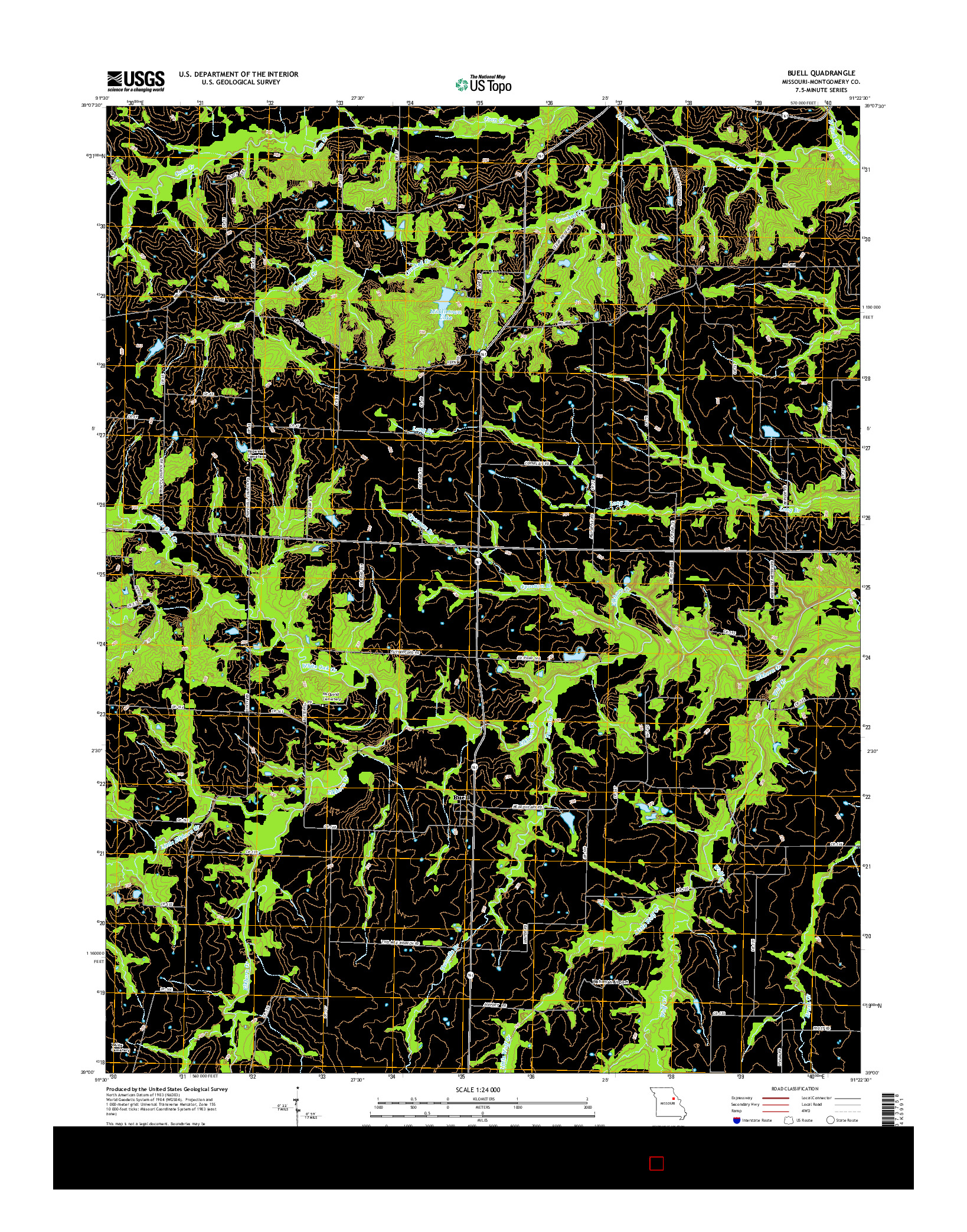 USGS US TOPO 7.5-MINUTE MAP FOR BUELL, MO 2014