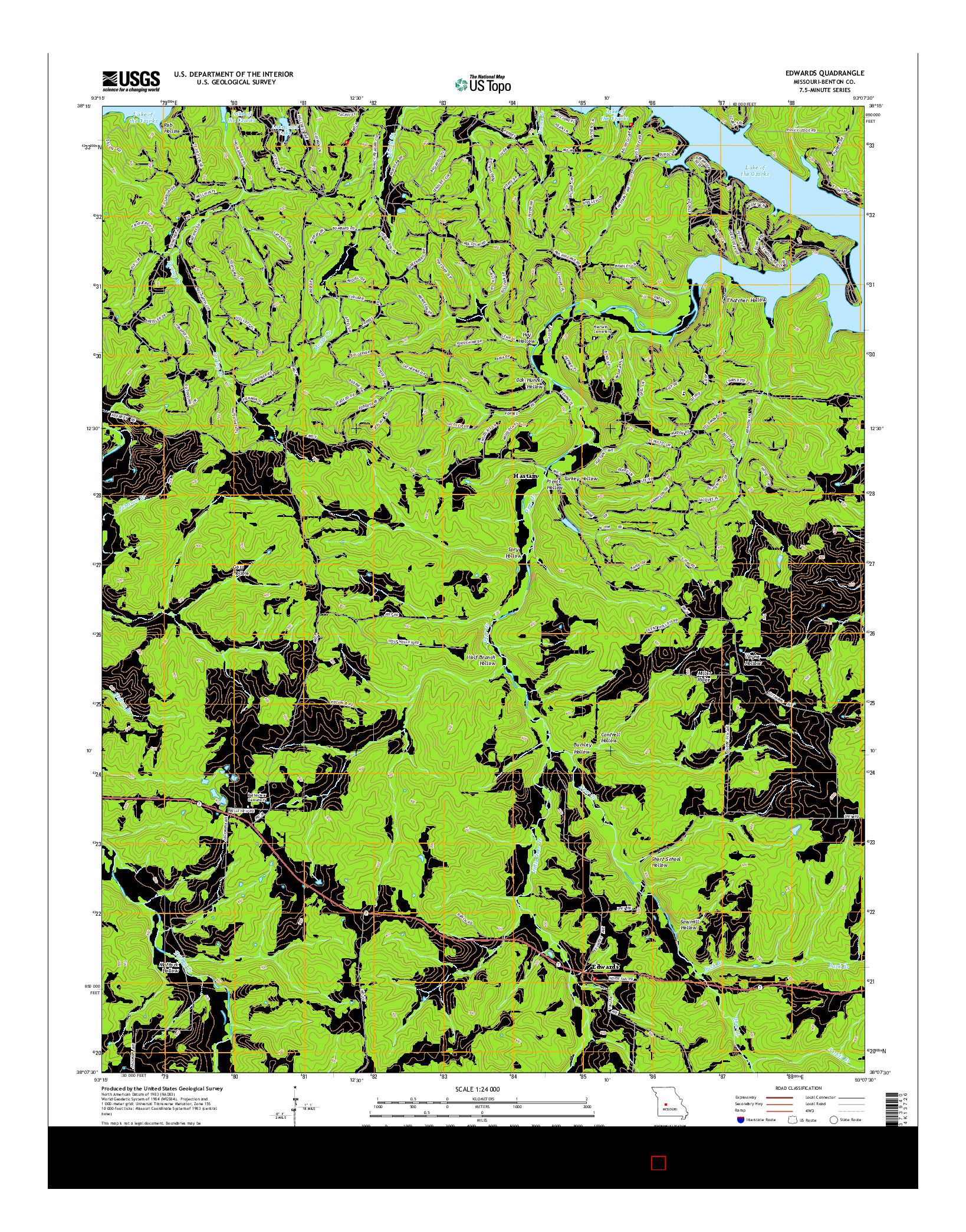 USGS US TOPO 7.5-MINUTE MAP FOR EDWARDS, MO 2014