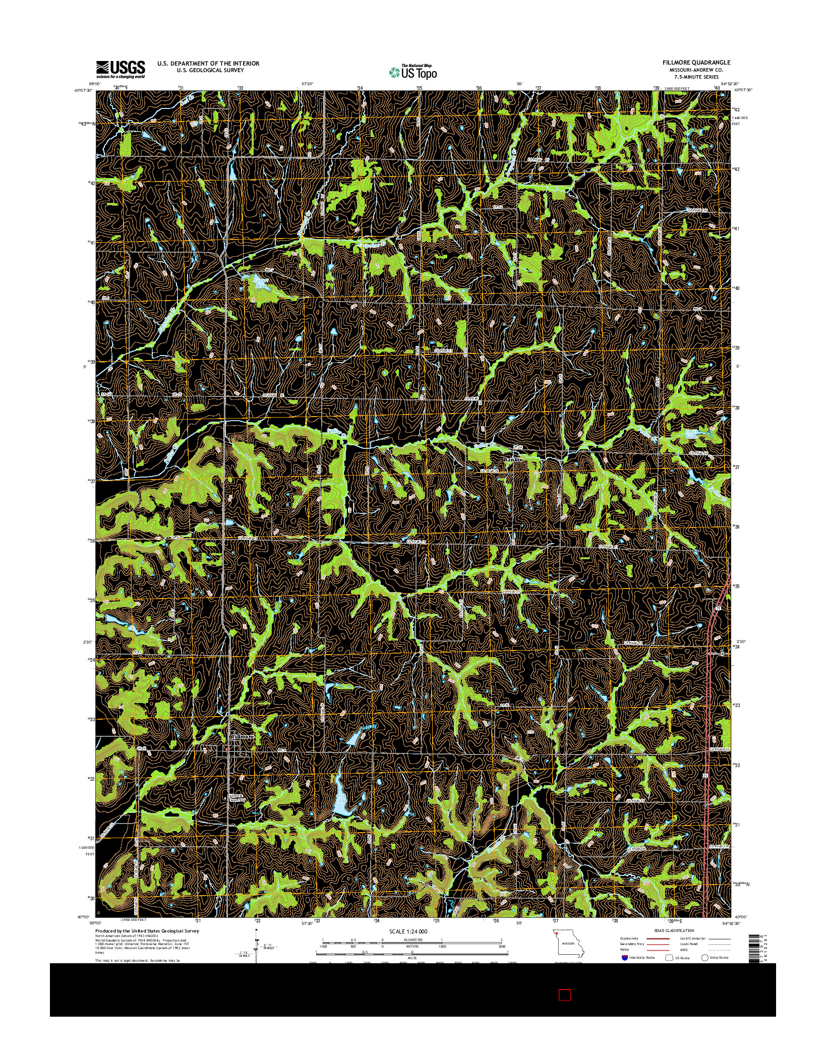 USGS US TOPO 7.5-MINUTE MAP FOR FILLMORE, MO 2014