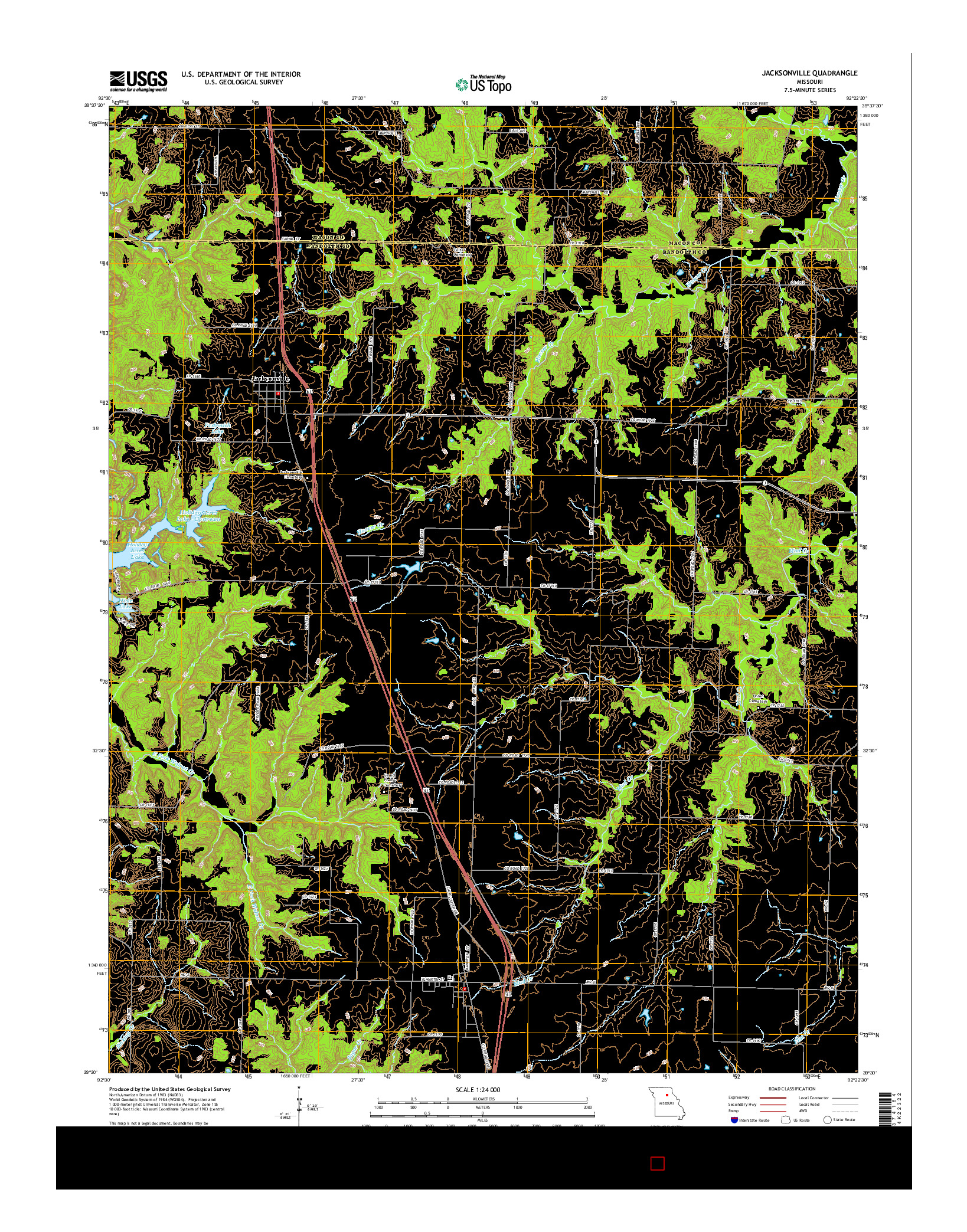 USGS US TOPO 7.5-MINUTE MAP FOR JACKSONVILLE, MO 2014