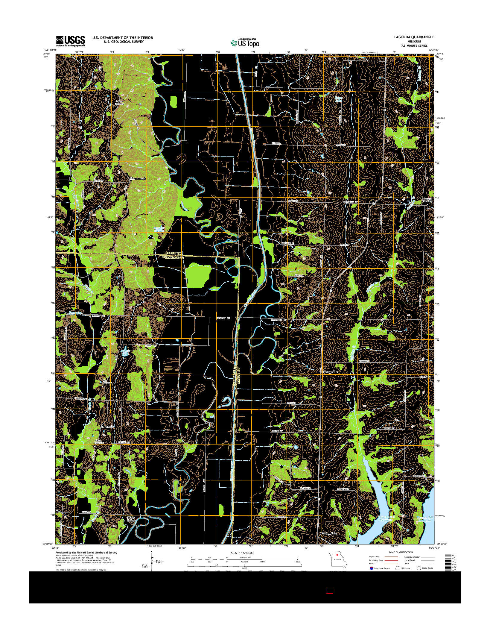 USGS US TOPO 7.5-MINUTE MAP FOR LAGONDA, MO 2014