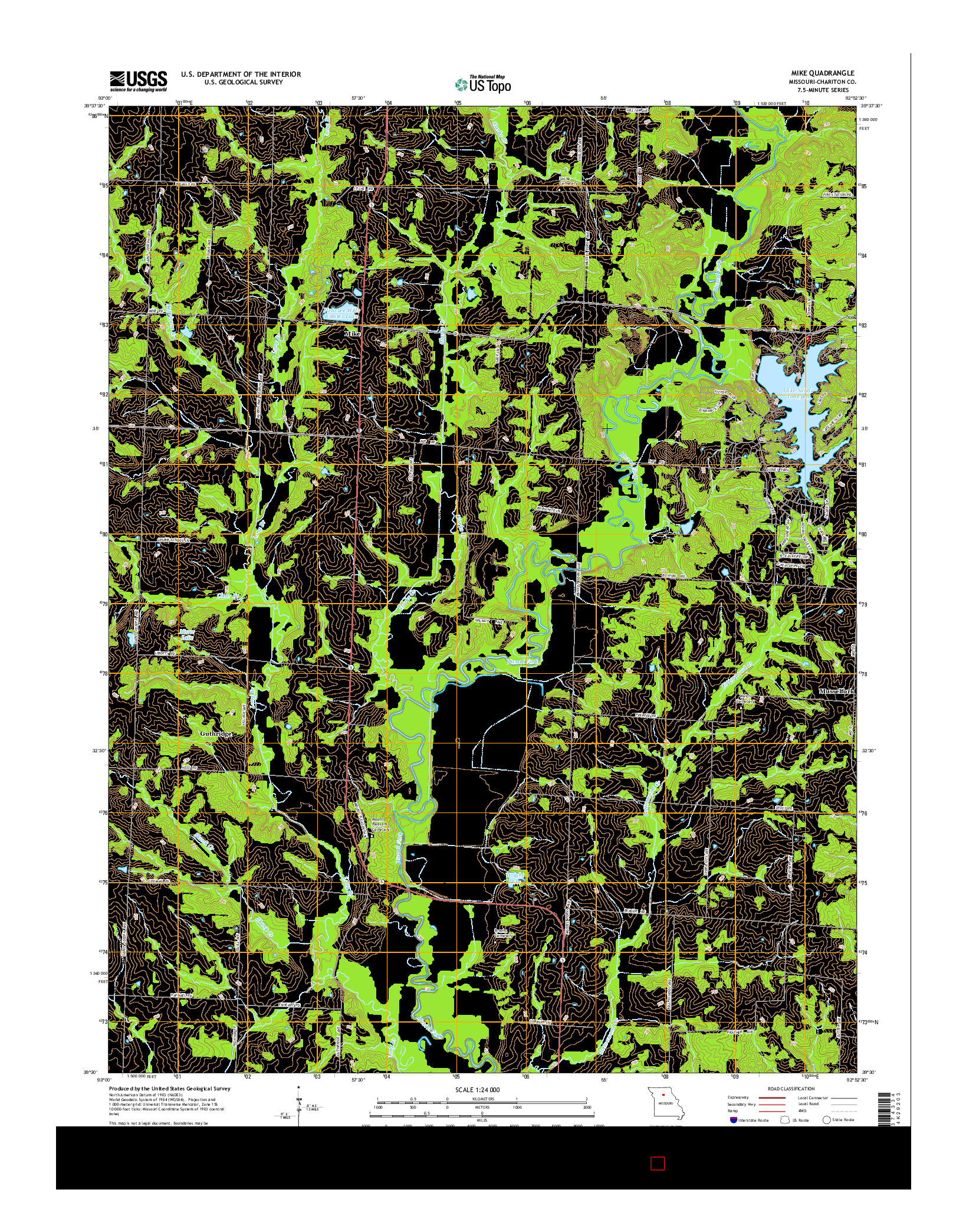 USGS US TOPO 7.5-MINUTE MAP FOR MIKE, MO 2014