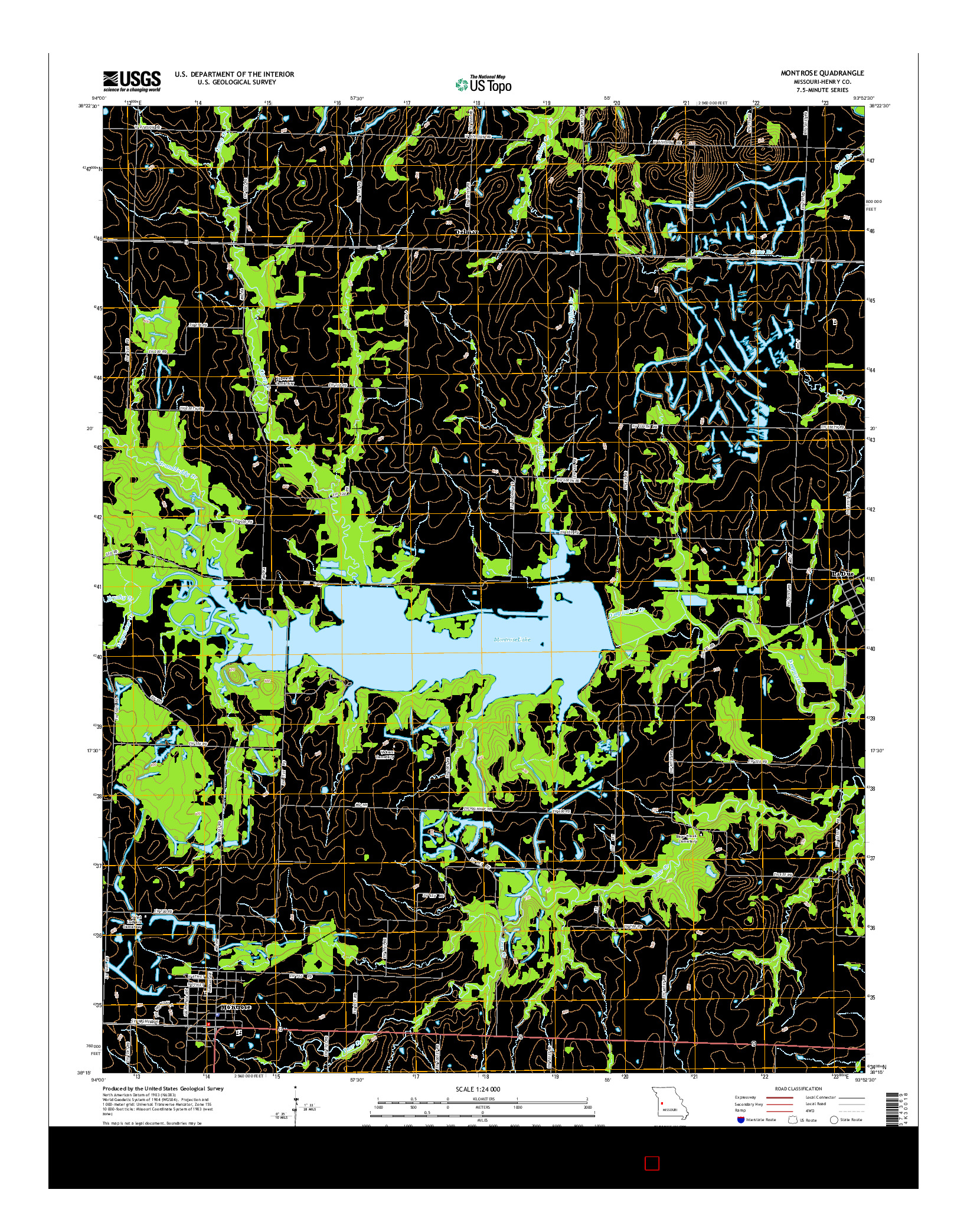 USGS US TOPO 7.5-MINUTE MAP FOR MONTROSE, MO 2014